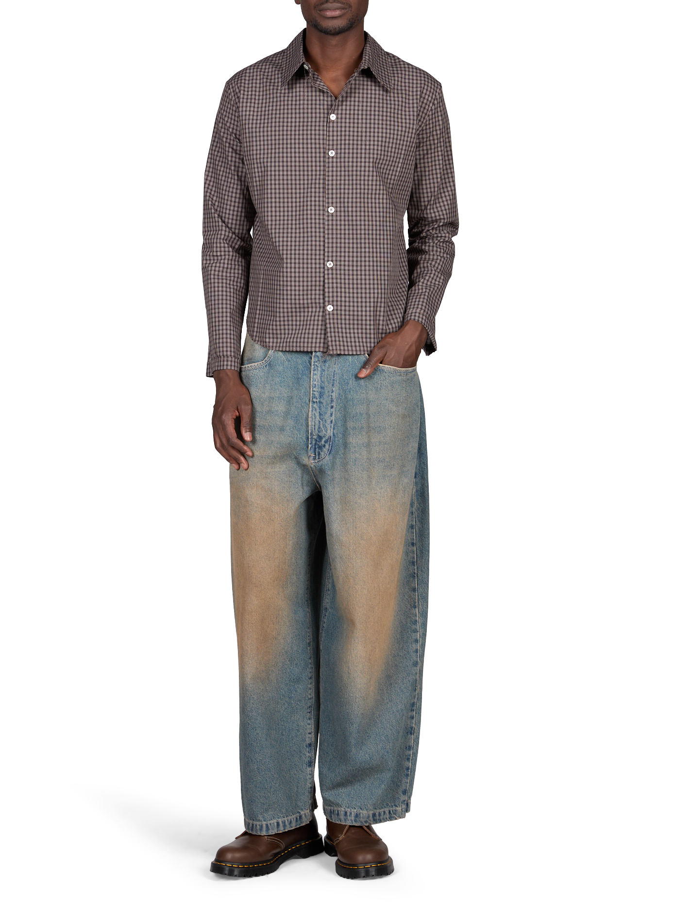 Wide cotton jeans CAMIEL FORTGENS Blue