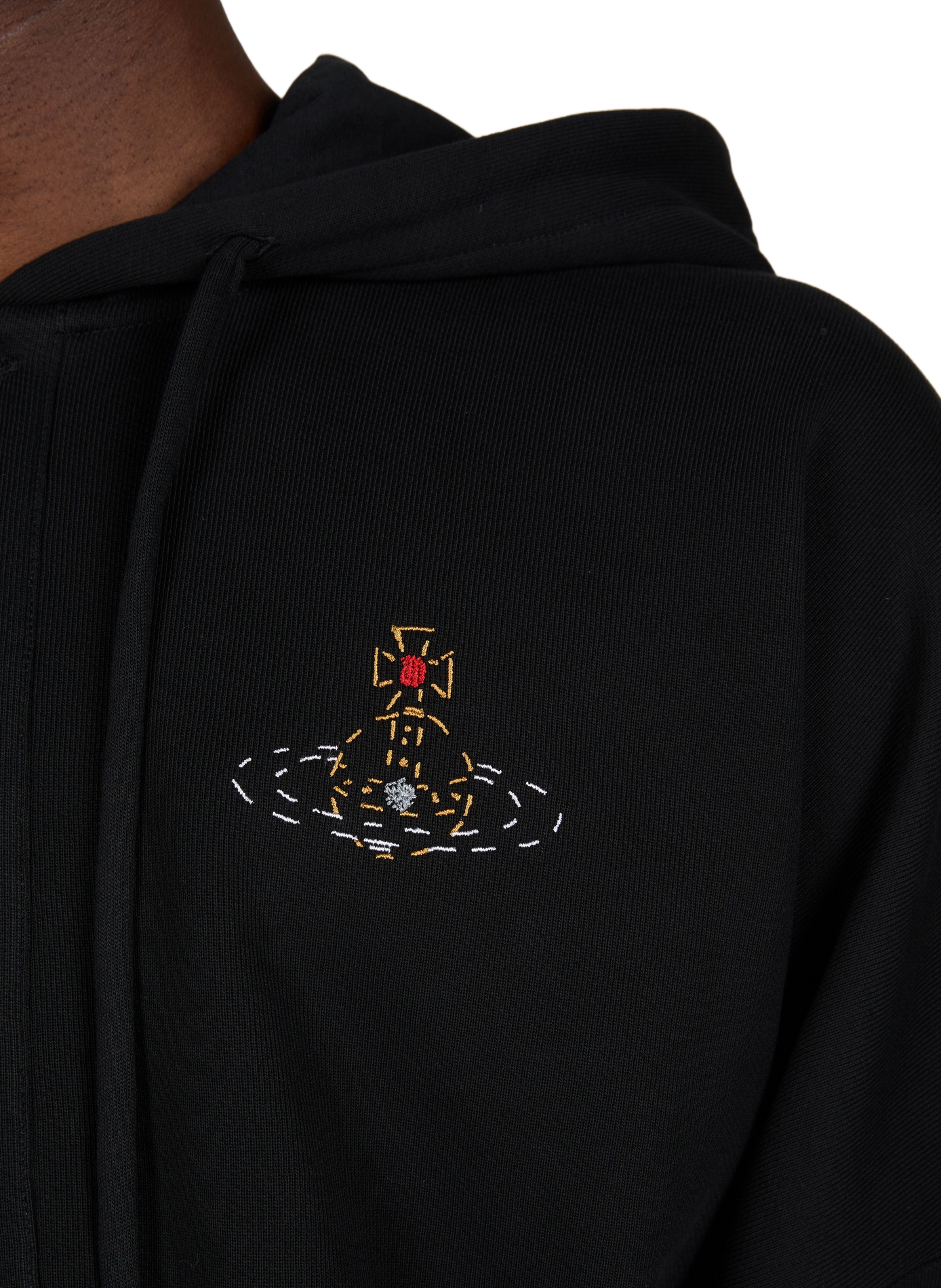 Oversized cotton hoodie VIVIENNE WESTWOOD Black