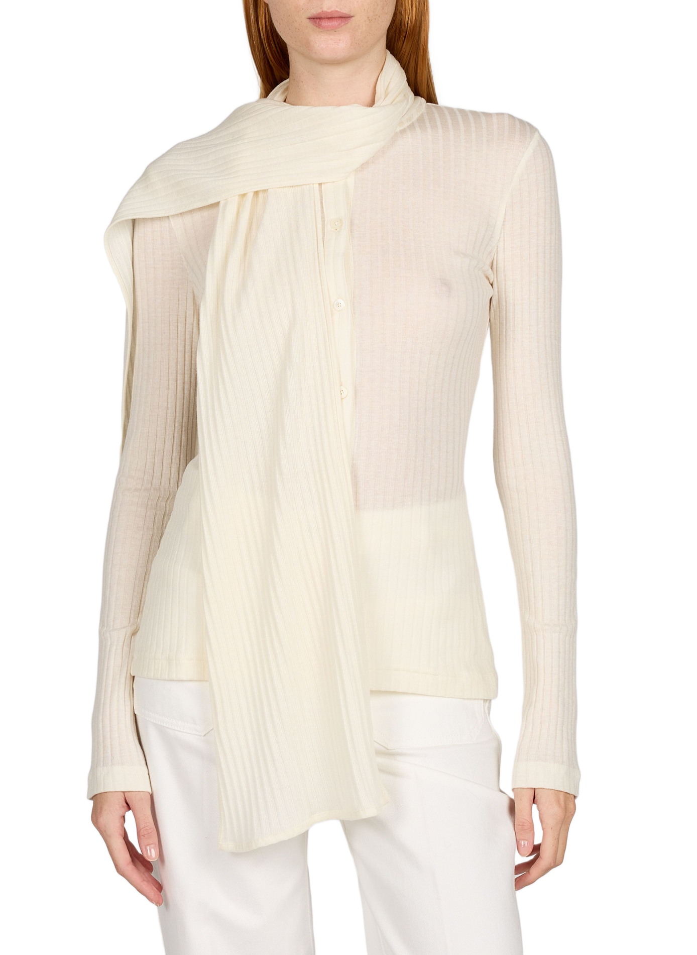 Gilet cintré à nœud  TOTEME Beige