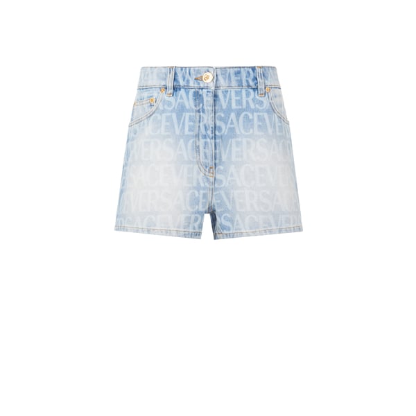 Short en jean Versace all-over