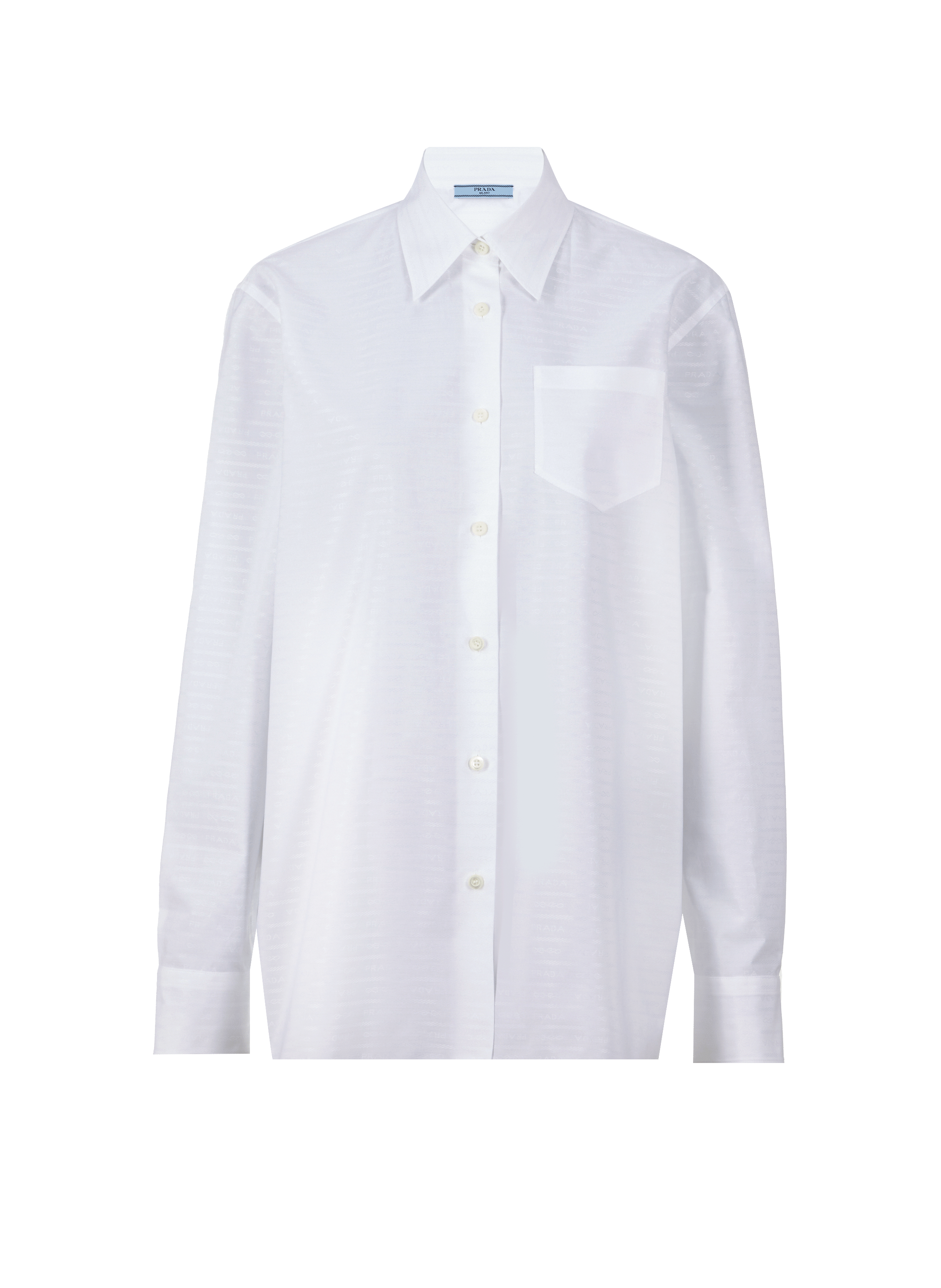 All-over monogrammed shirt PRADA White