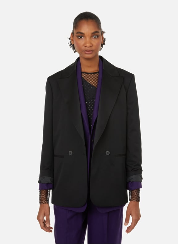 Wool and cotton jacket Black by SAISON 1865 SAISON 1865 Wool and cotton jacket Black