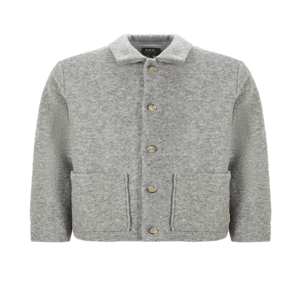 Apc Cosy Wool-blend Jacket In Grey