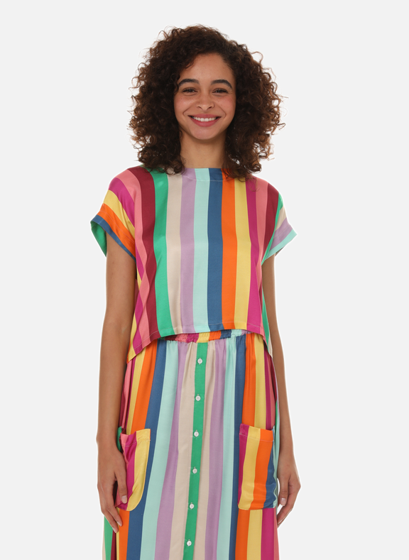 ALBERTINE Striped flowing blouse  Multicolour