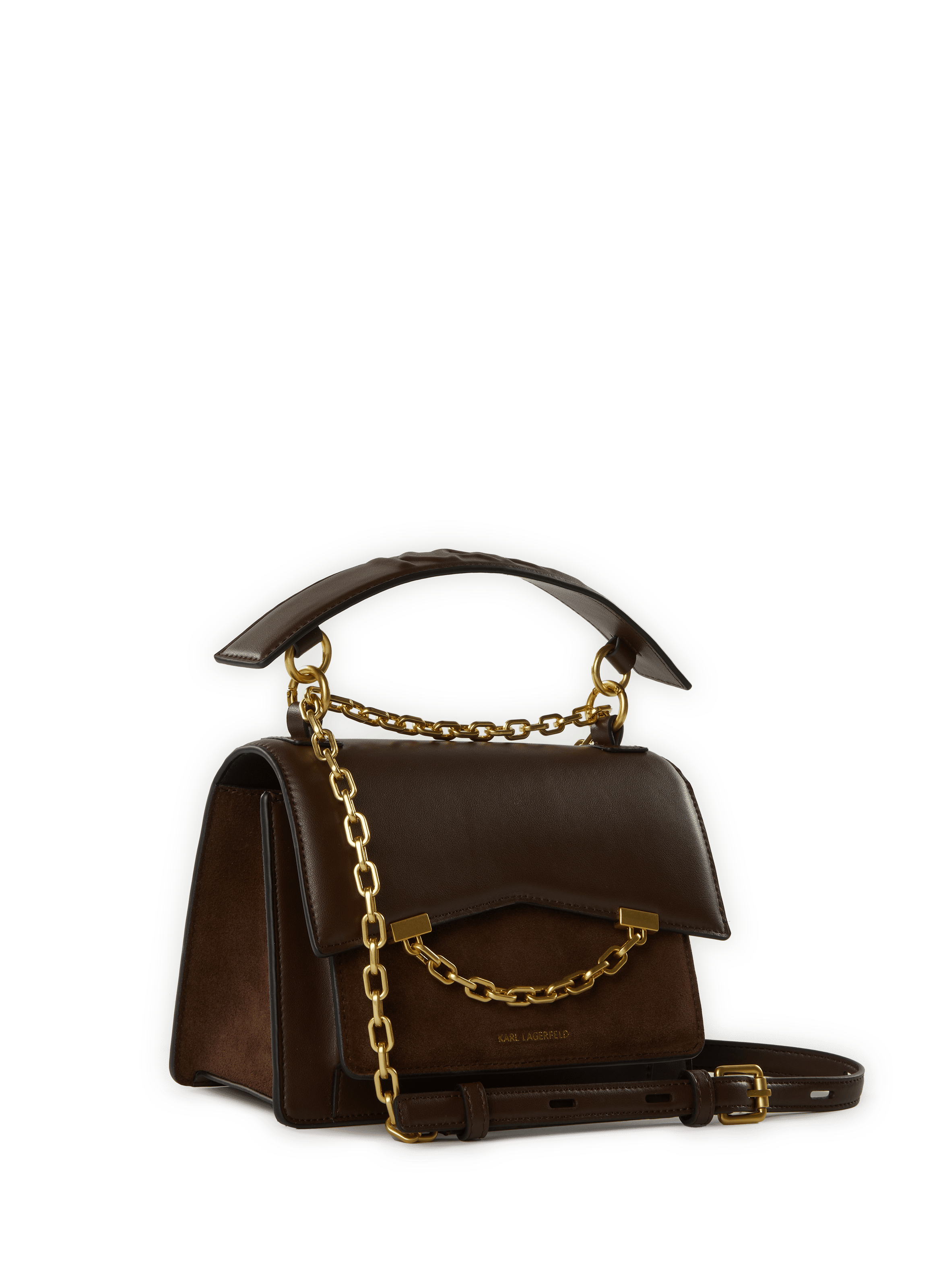 Sac à bandoulière en cuir  KARL LAGERFELD Marron