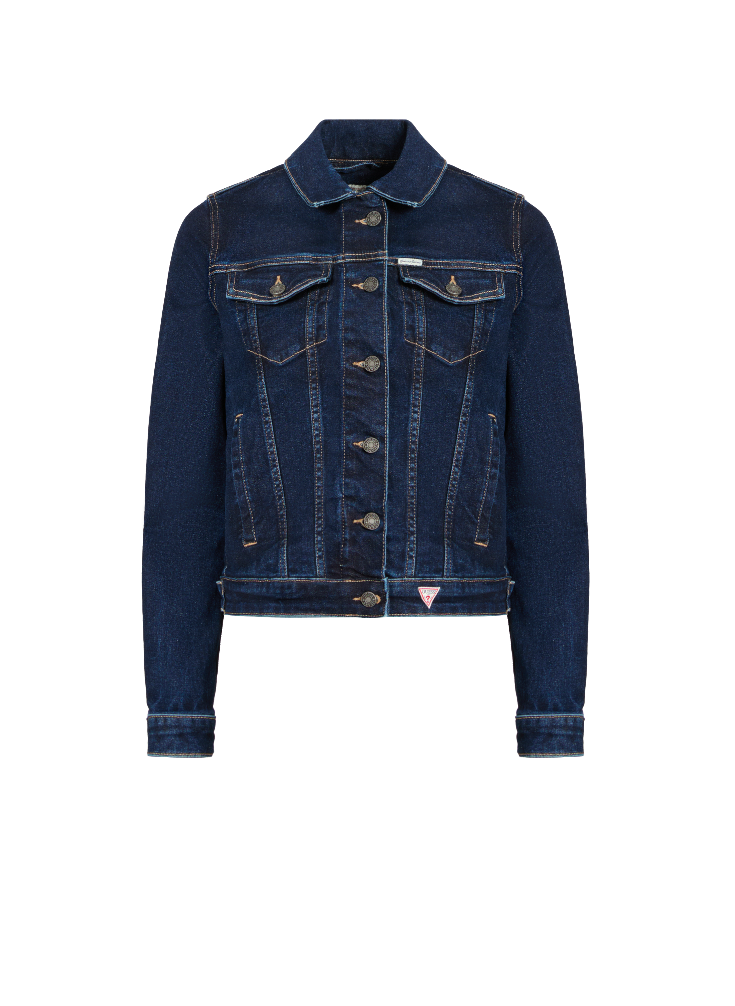 GUESS Cotton denim jacket Blue