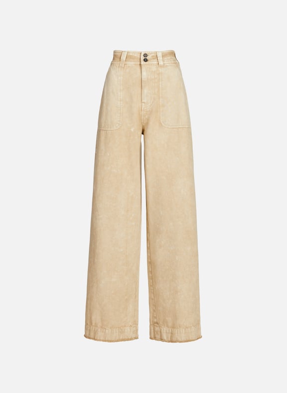Wide leg organic cotton trousers LEON & HARPER Wide leg organic cotton trousers LEON & HARPER