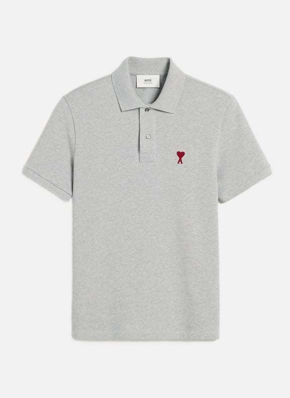 Polo ami de coeur unisexe Gris by AMI PARIS AMI PARIS Polo ami de coeur unisexe Gris
