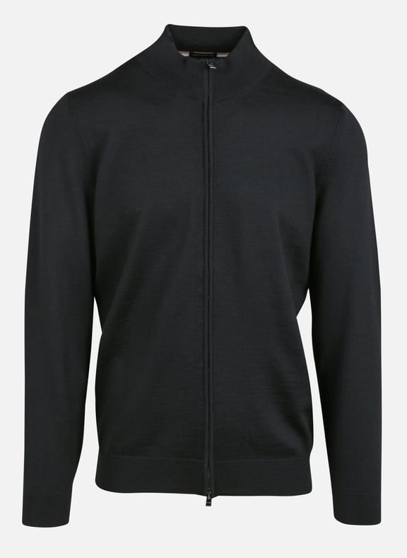 Gilet col montant regular-fit en laine Noir by BOSS BOSS Gilet col montant regular-fit en laine Noir