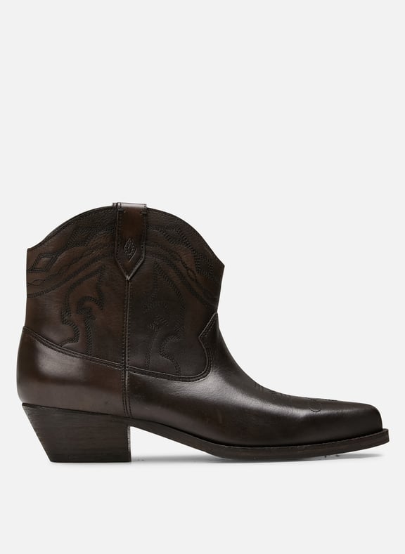 Santiags en cuir clyde Noir by BA&SH BA&SH Santiags en cuir clyde Noir
