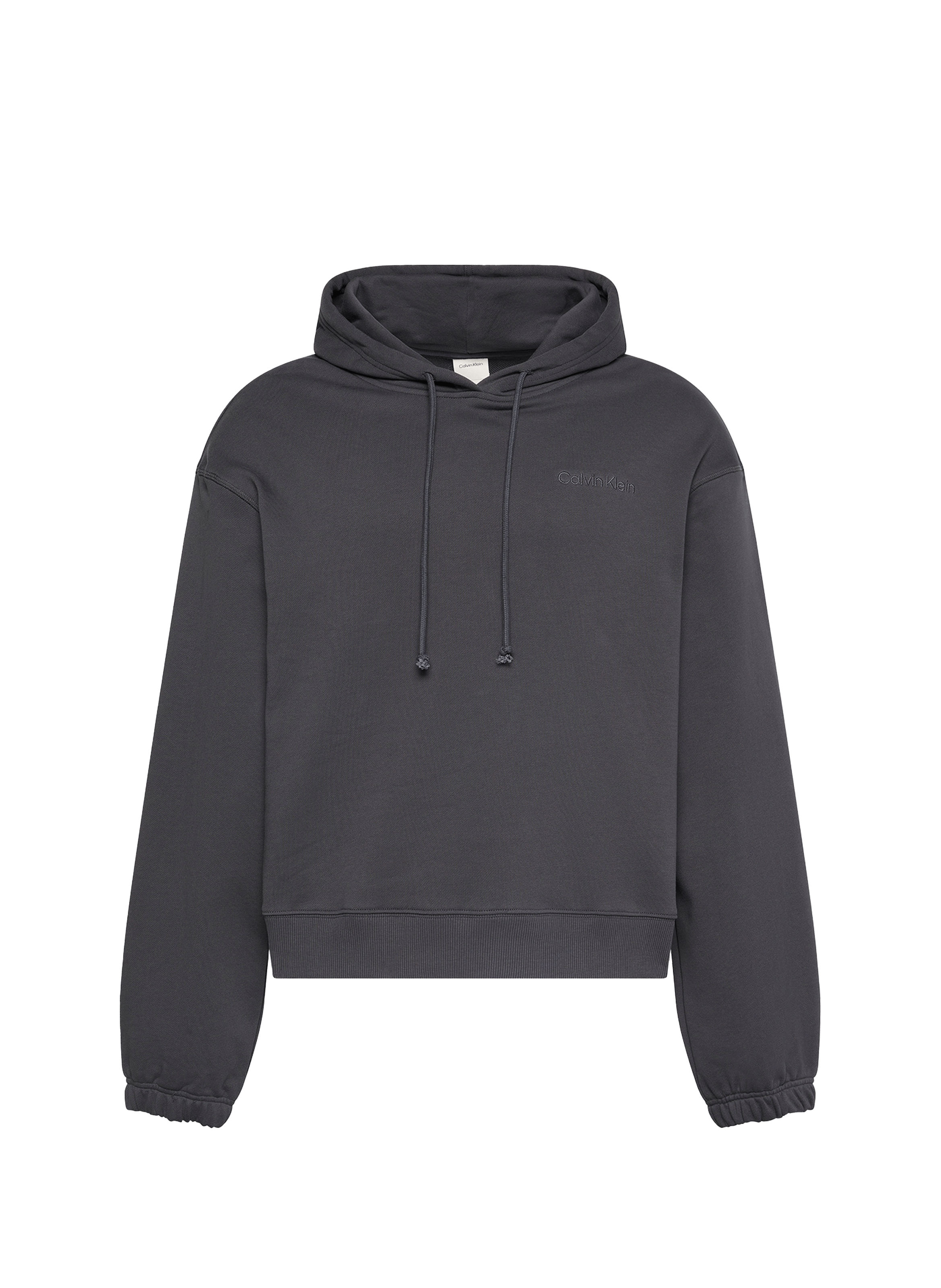 Cotton fleece-blend hoodie CALVIN KLEIN Grey