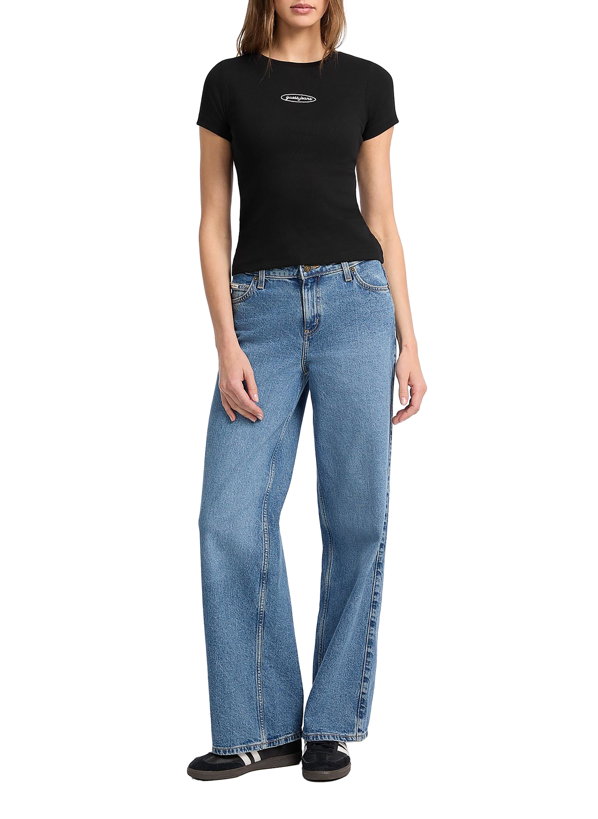 T-shirt en coton GUESS Noir