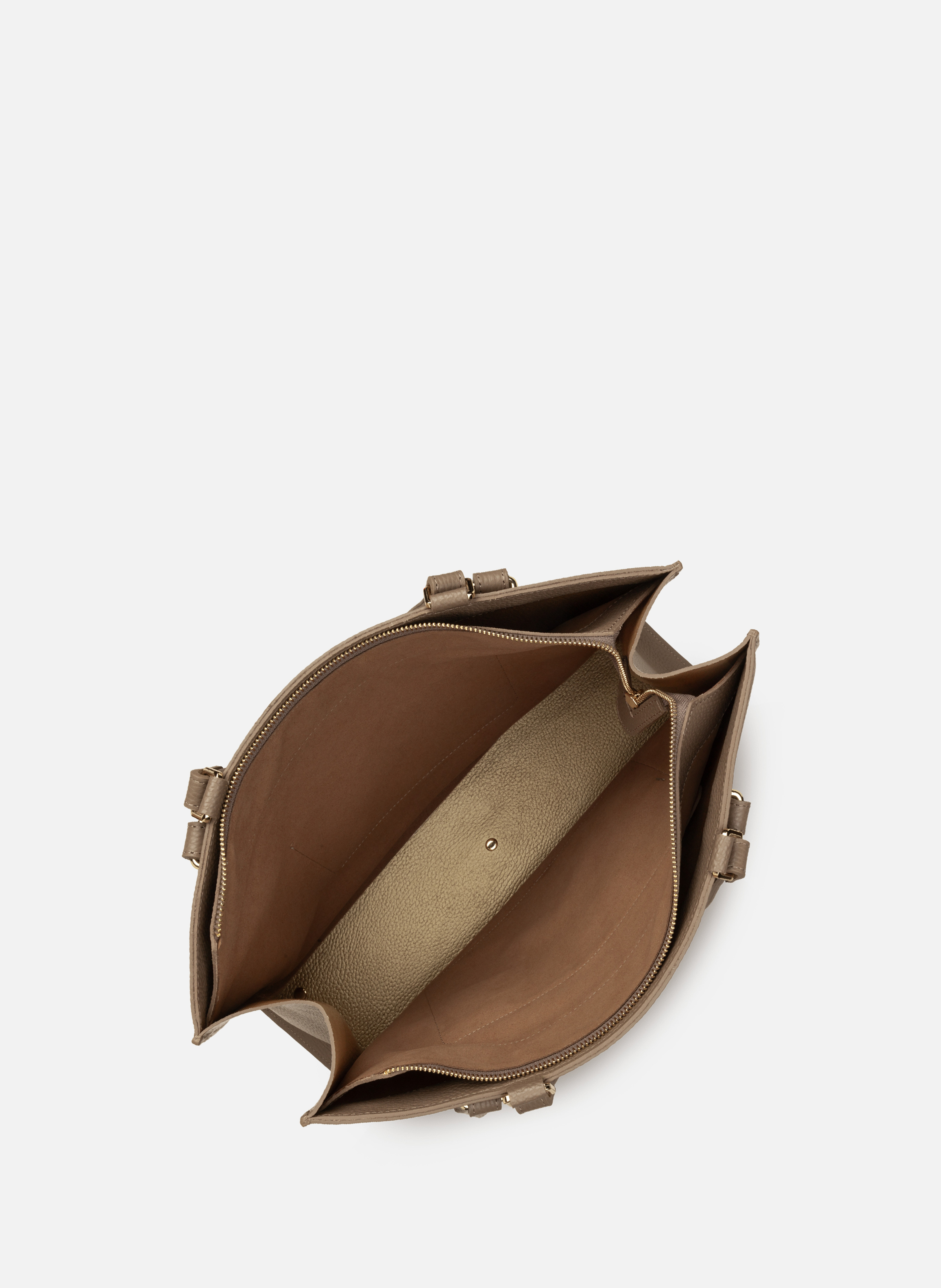 Extra large tote bag - Foulonné Double LANCASTER Brown