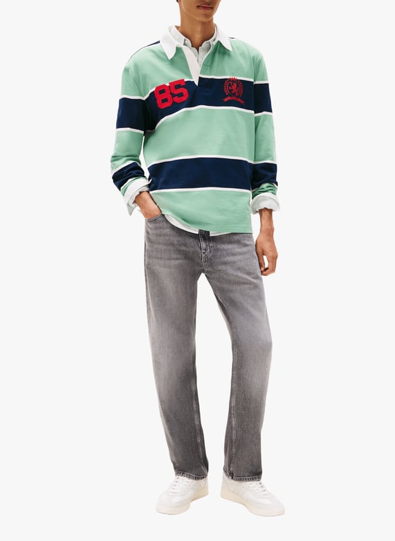 Jeans droit en coton mélangé | Gris by TOMMY HILFIGER Jeans droit en coton mélangé Gris