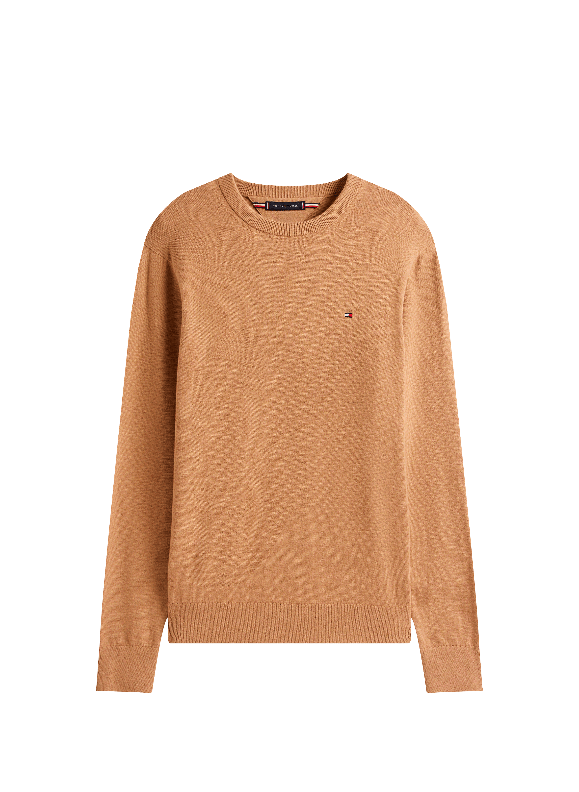 Cotton cable knit jumper TOMMY HILFIGER Brown