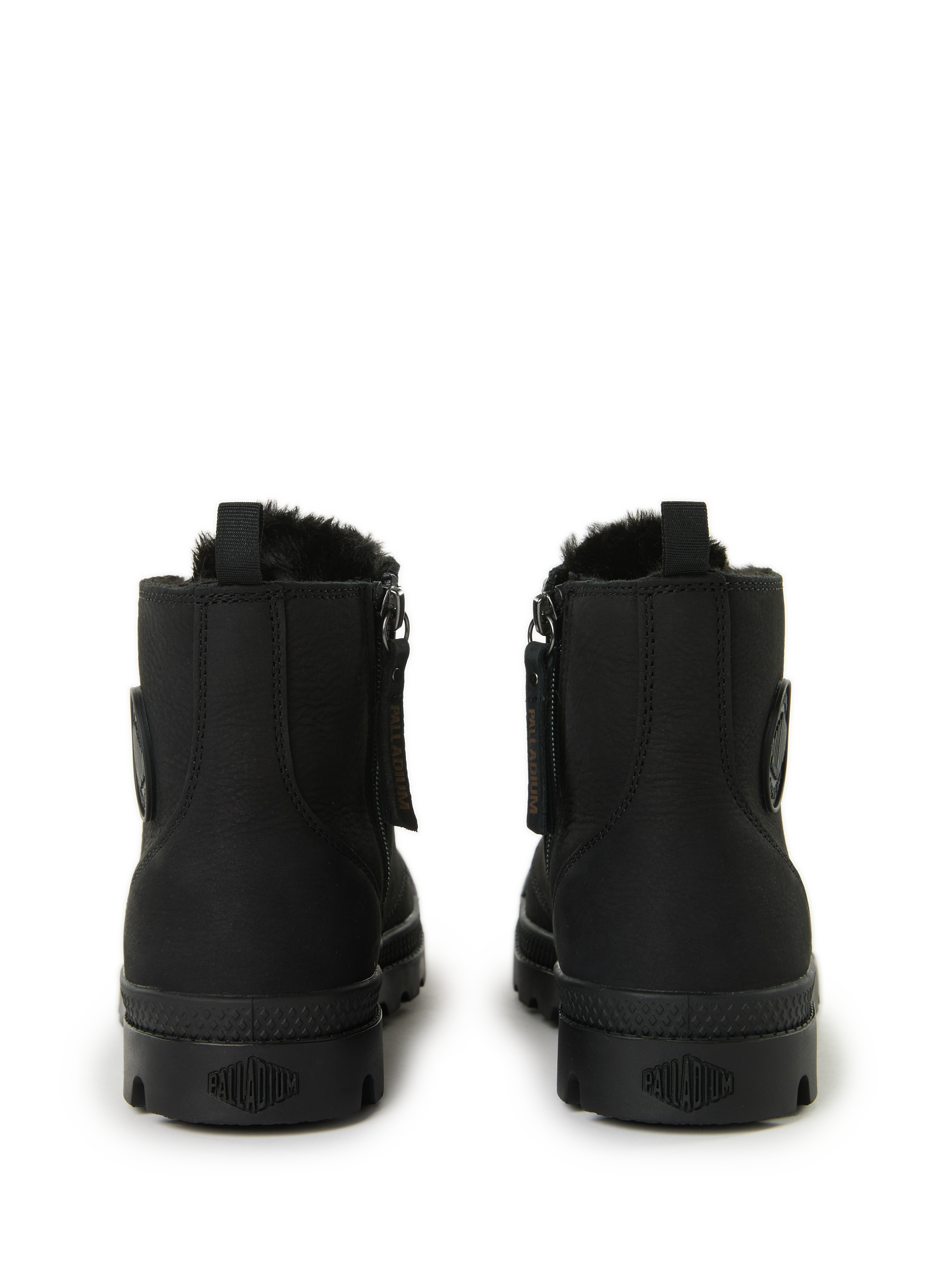 Lined leather boots PALLADIUM Black
