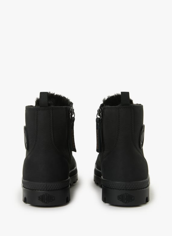 Boots fourrées en cuir | Noir by PALLADIUM Boots fourrées en cuir Noir