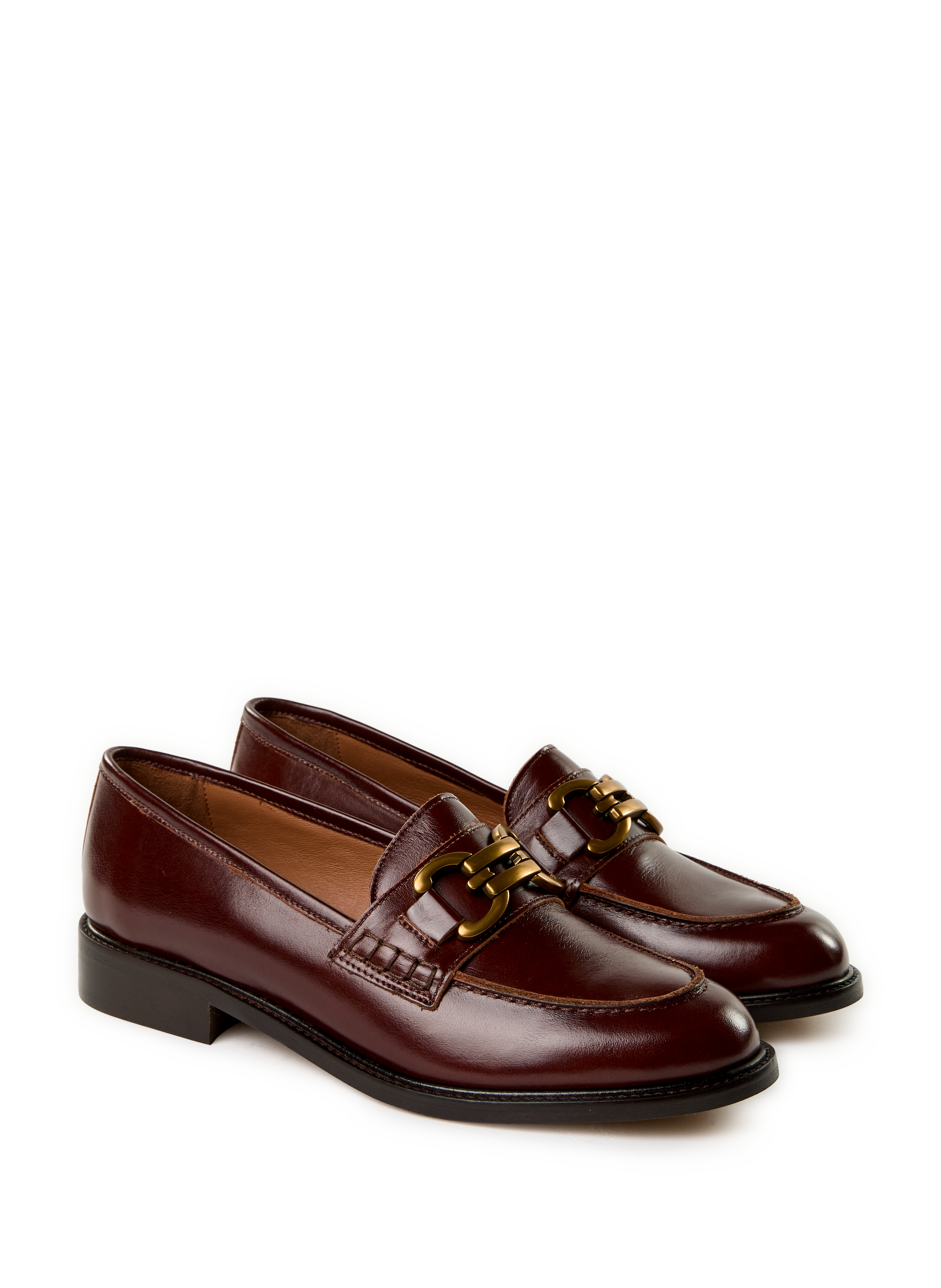 Mocassins Lyna en cuir MAISON TOUFET Marron