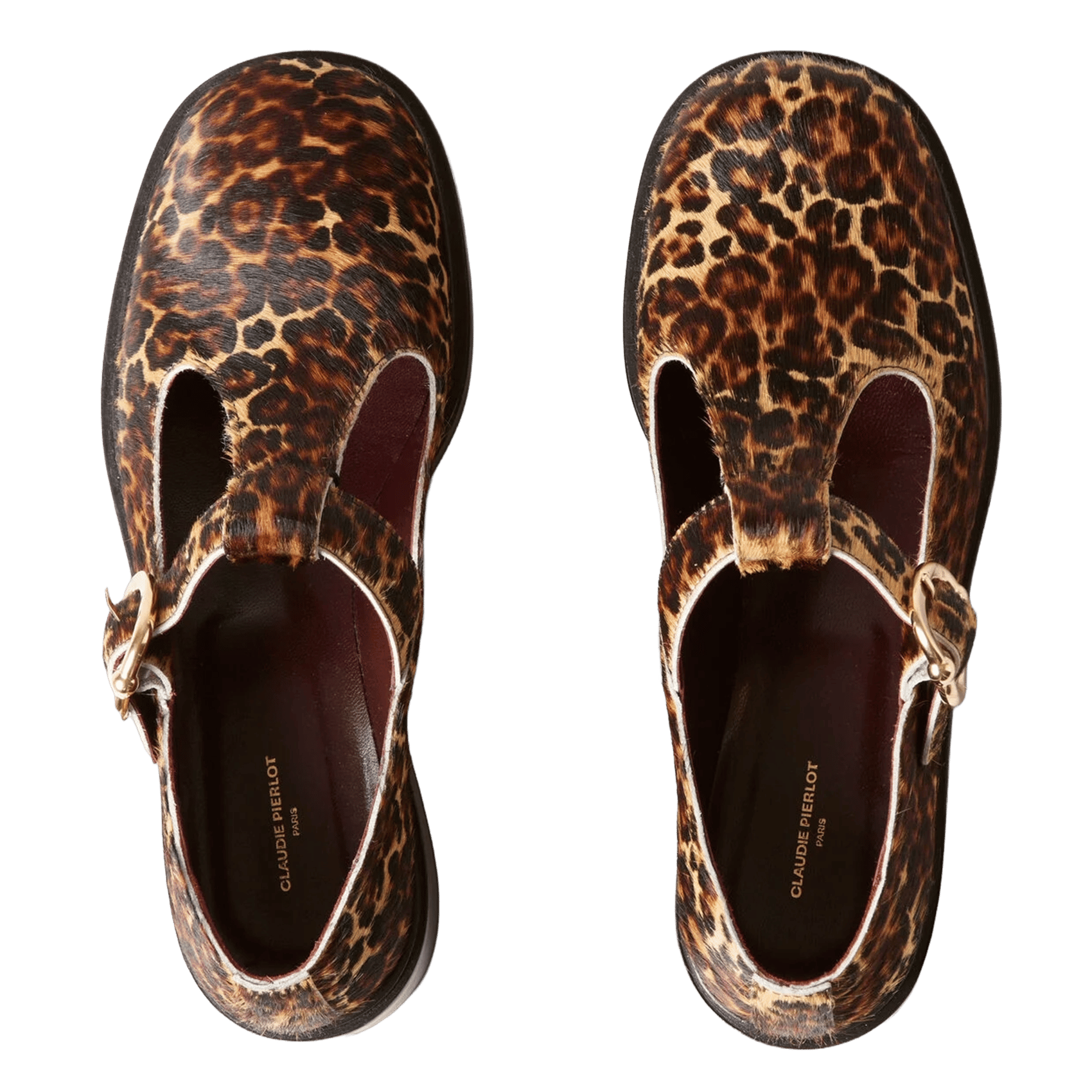 Babies plates léopard en cuir CLAUDIE PIERLOT Multicolore