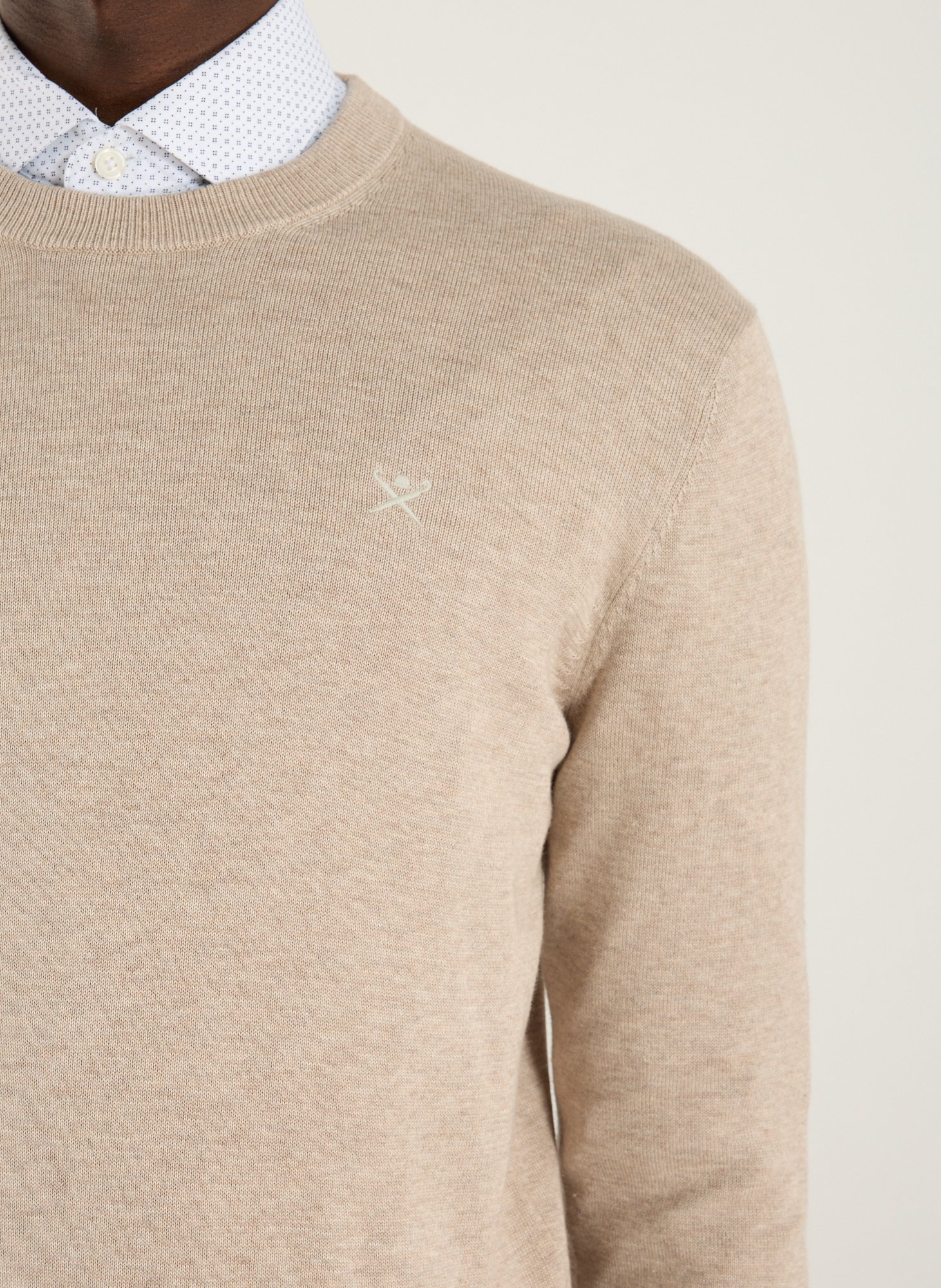 Cotton jumper HACKETT Beige