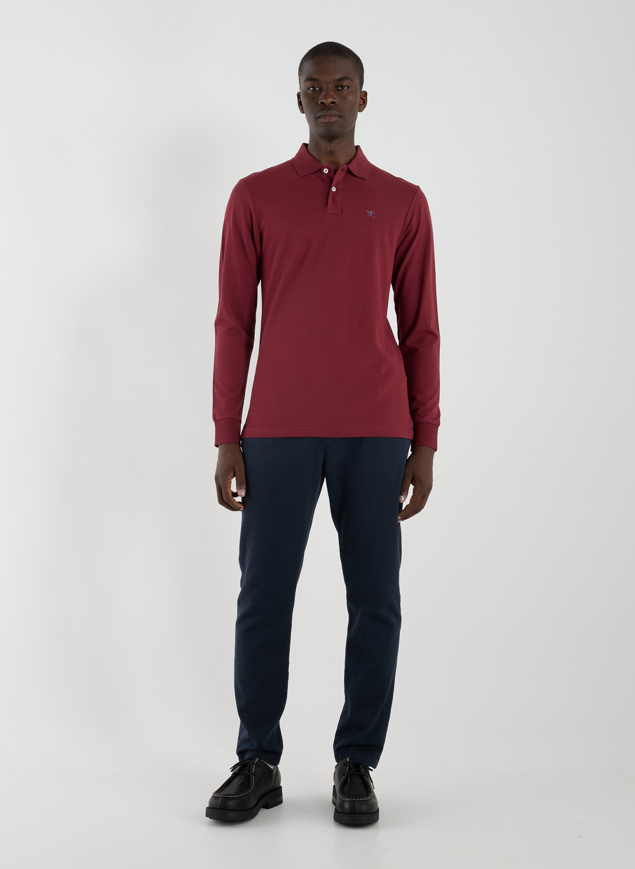 Long sleeve polo shirt HACKETT Red