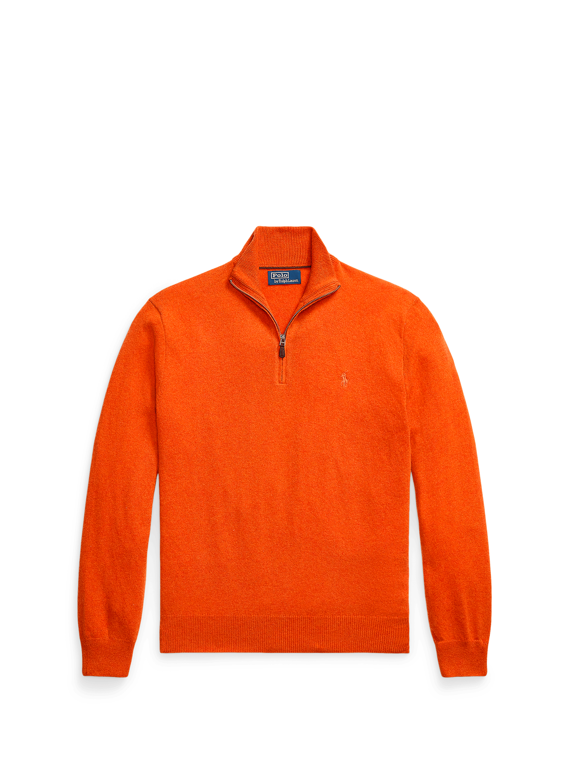Pull col zippé en laine POLO RALPH LAUREN Orange