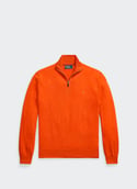 Pull col zippé en laine  Dark jaffa orange htr