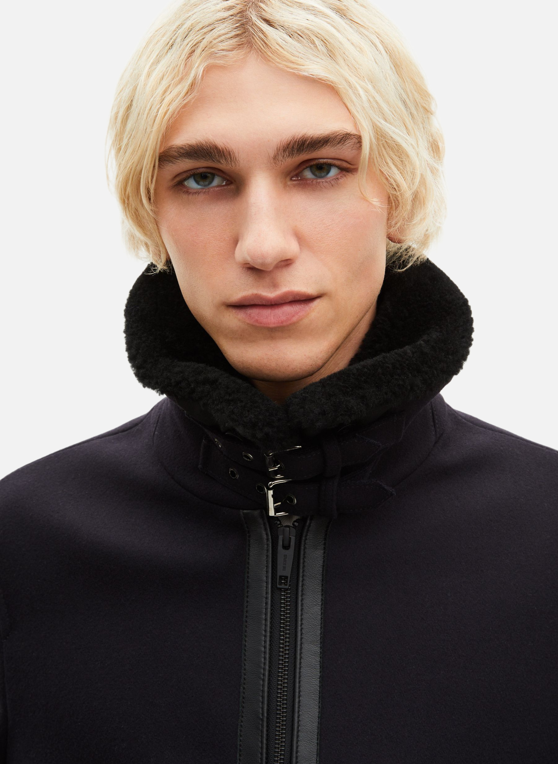 Blouson avec col sherpa THE KOOPLES Bleu