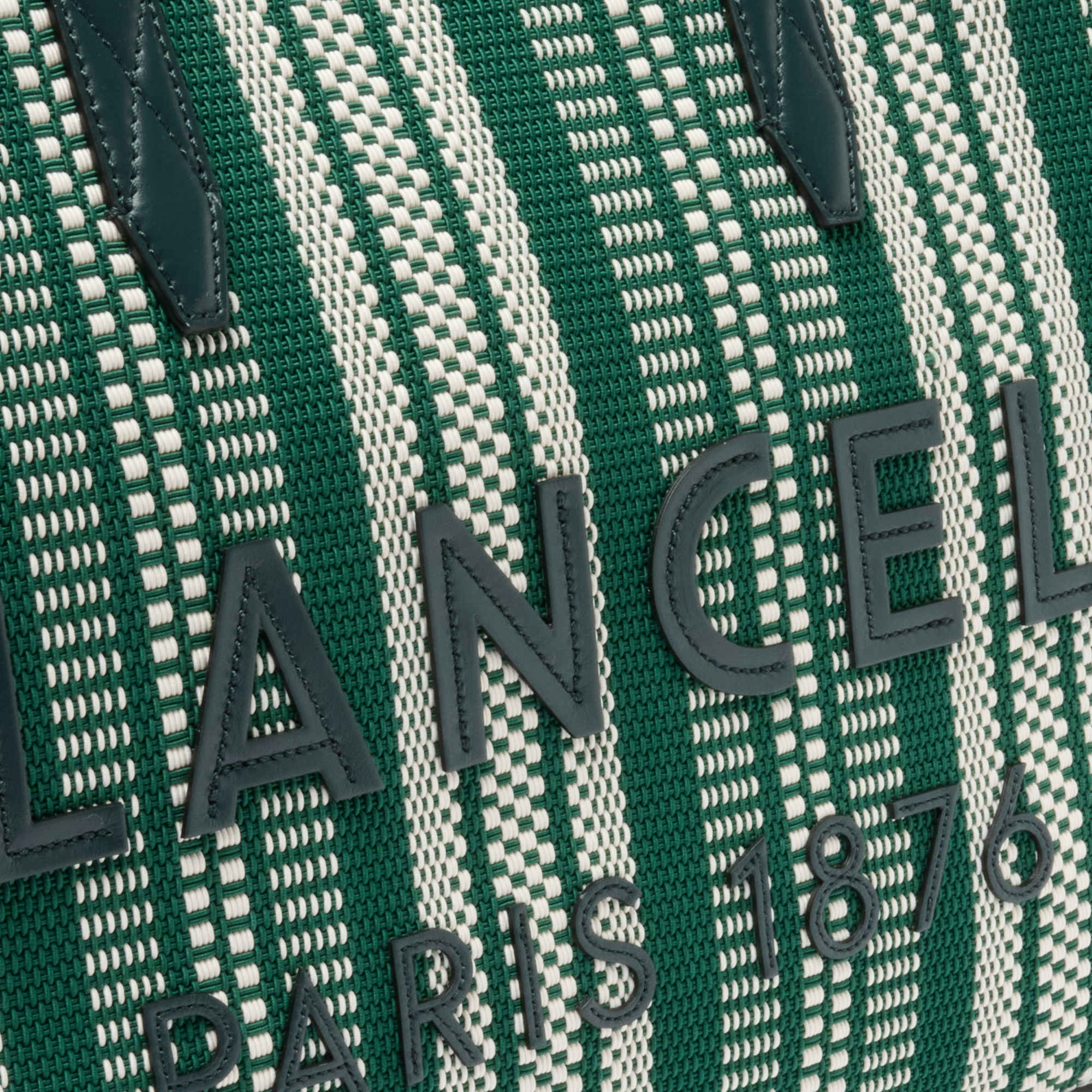 Sac cabas zippé l jour de lancel en coton LANCEL Vert