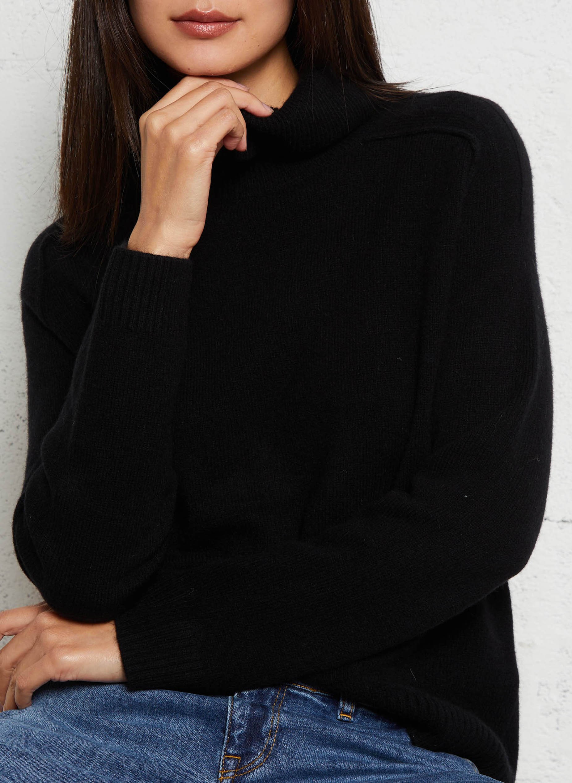 Pull col roulé en laine celestin MAISON 123 Noir