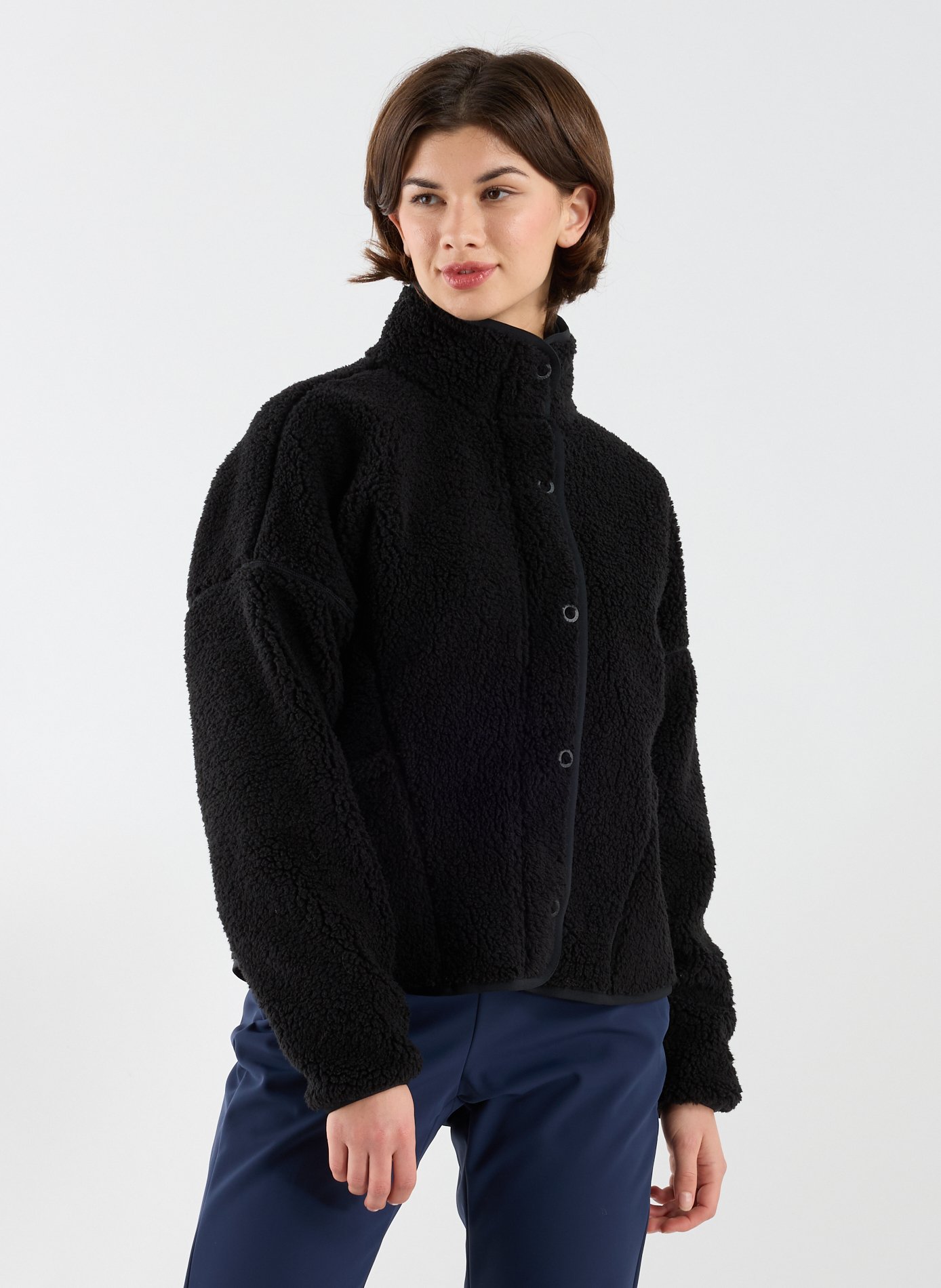 ROSSIGNOL AllTrack Snap polar ski jacket with high collar Black