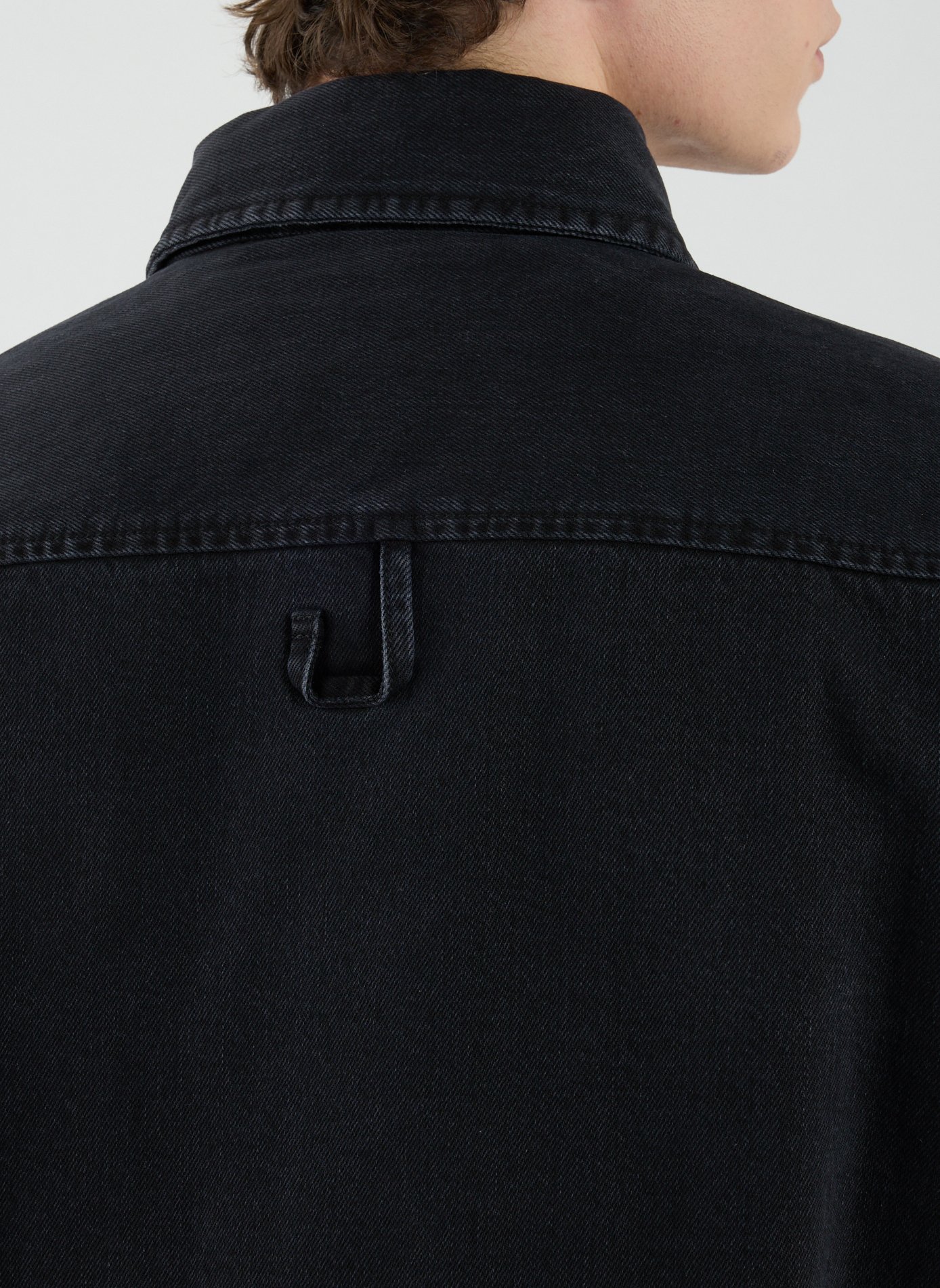 Classic collar cotton overshirt JACQUEMUS Black