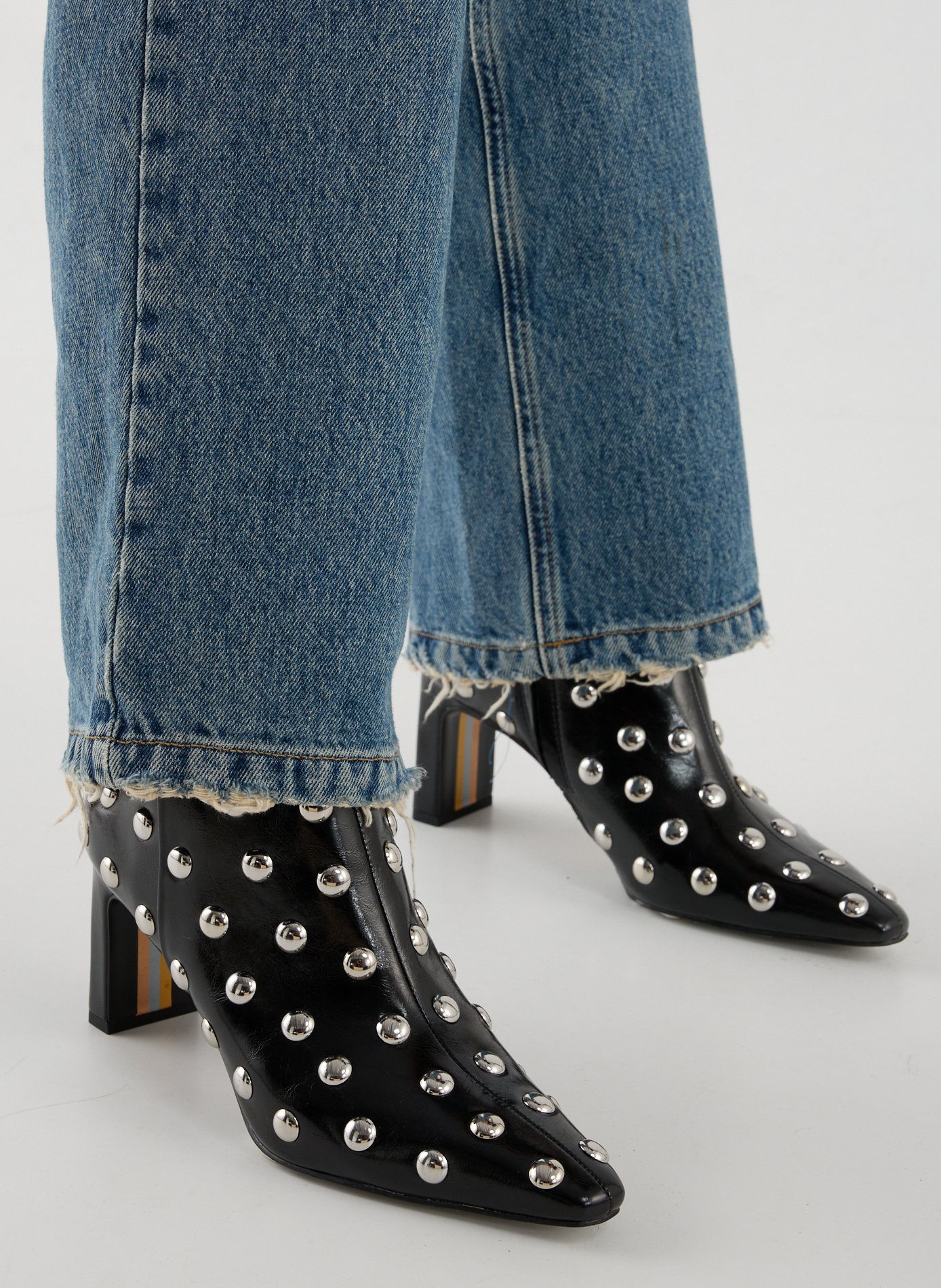 Bottines zippées à talon SAM EDELMAN Noir