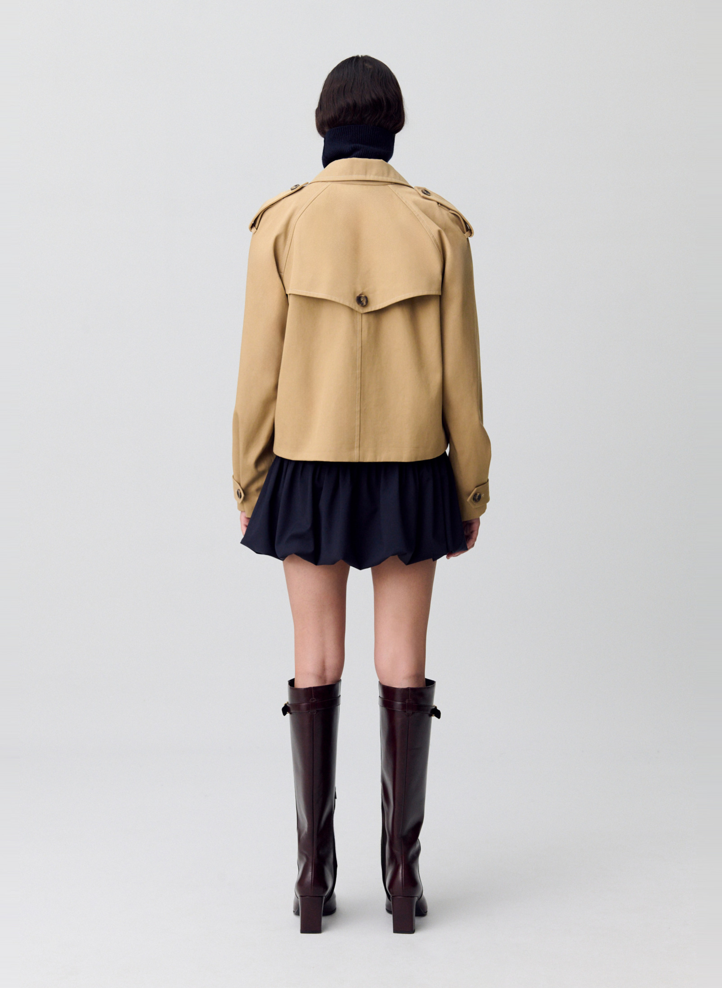 Trench court en coton CLAUDIE PIERLOT Beige