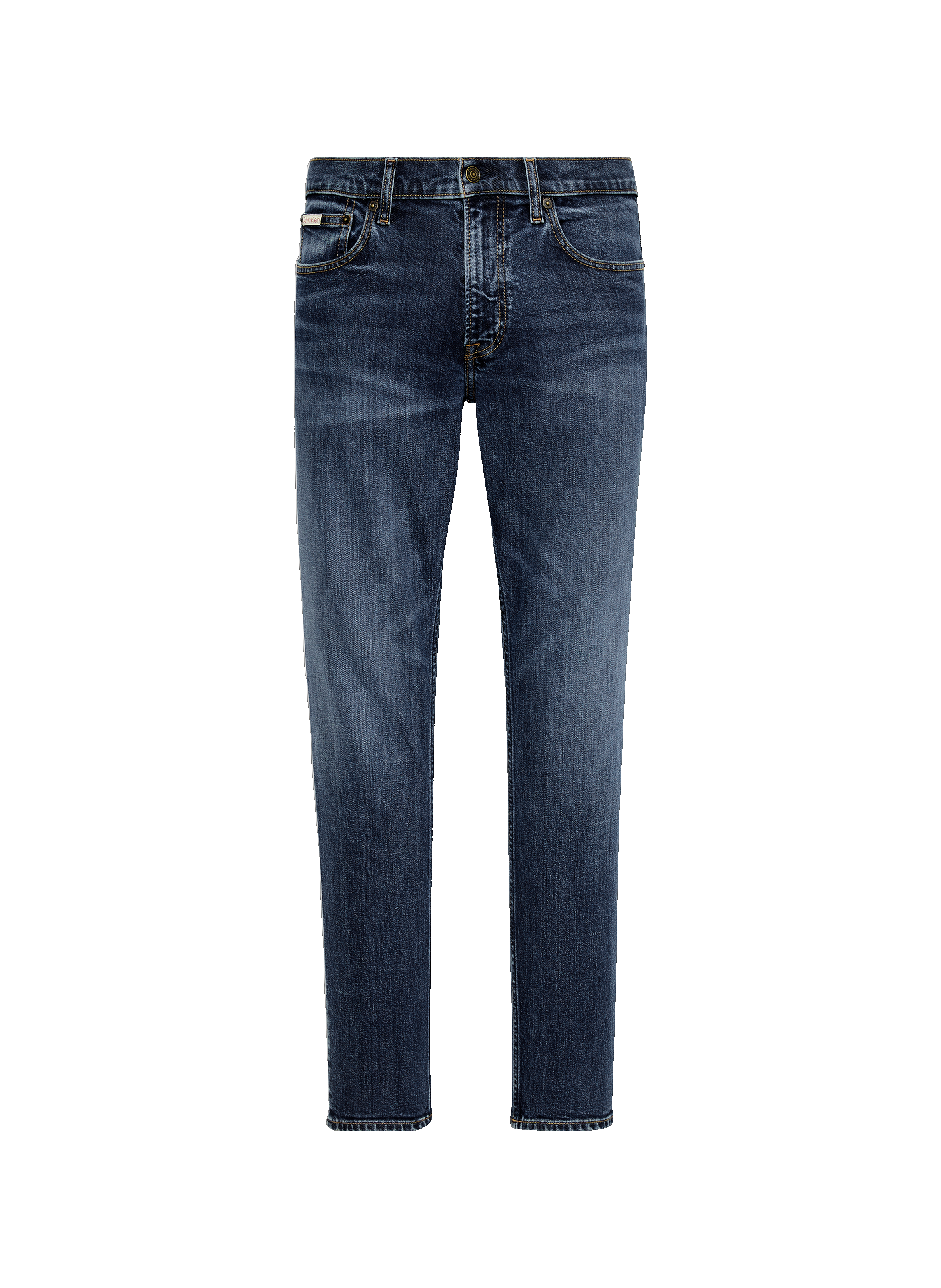 Cotton-blend slim-fit jeans CALVIN KLEIN Blue