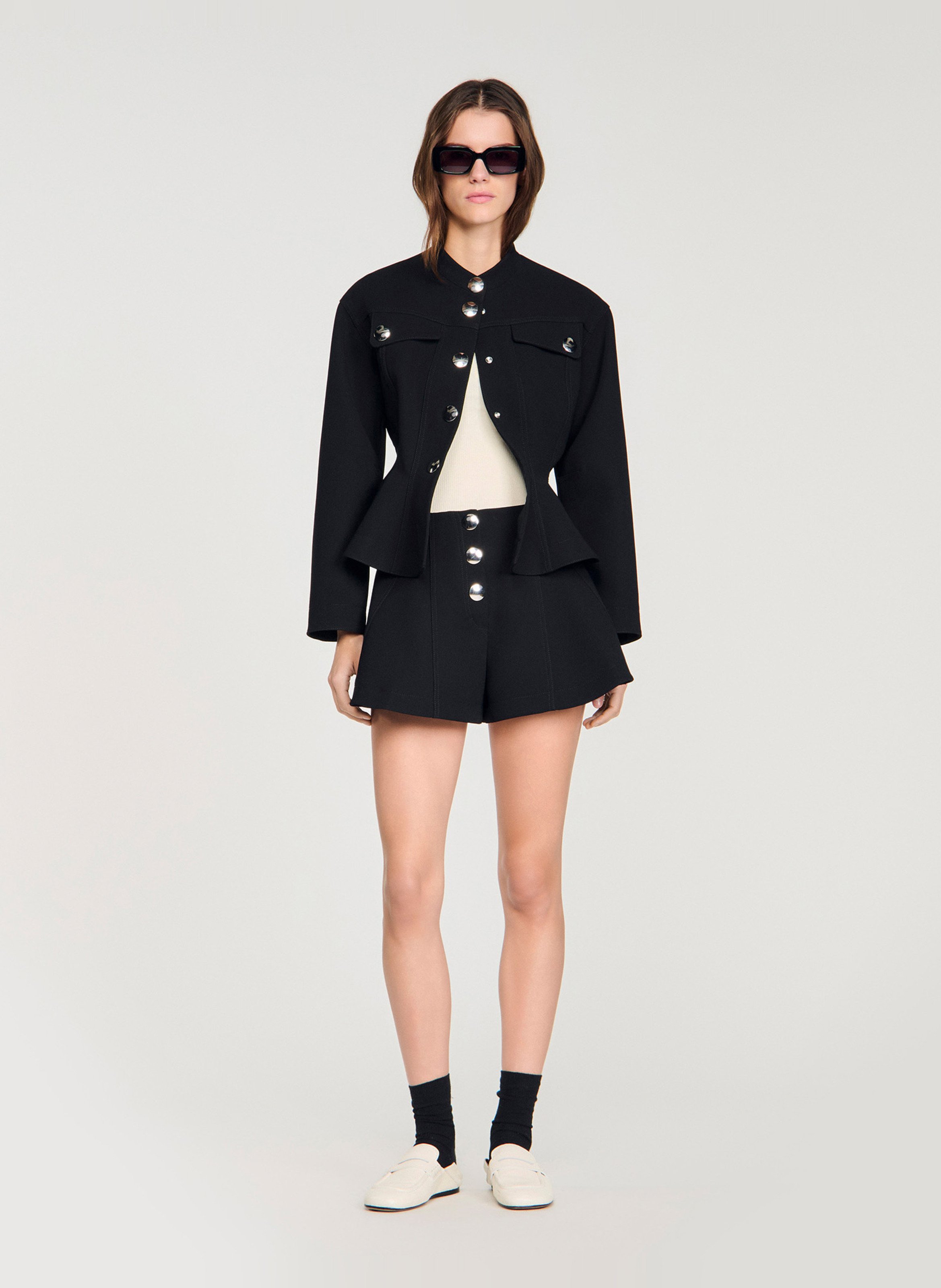 Short évasé SANDRO Noir