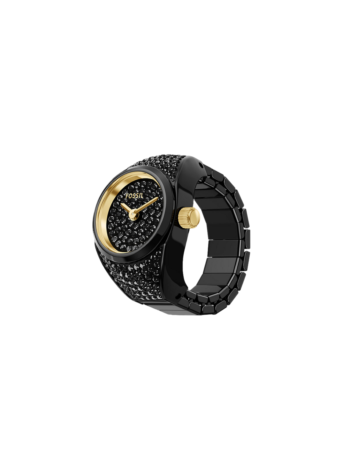 Montre Ring en acier FOSSIL Noir