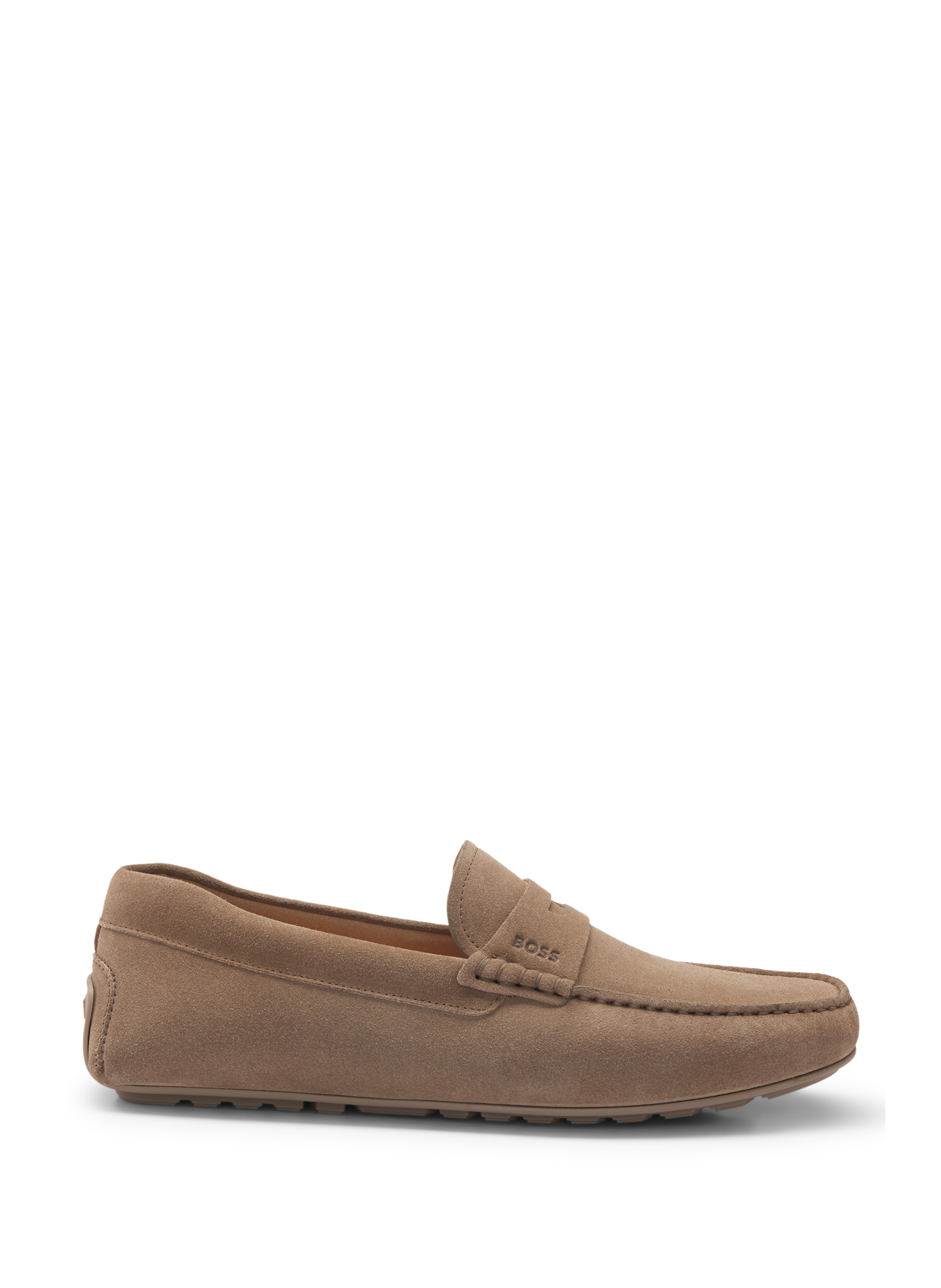 Mocassins Noel en cuir de vache suédé HUGO BOSS Beige