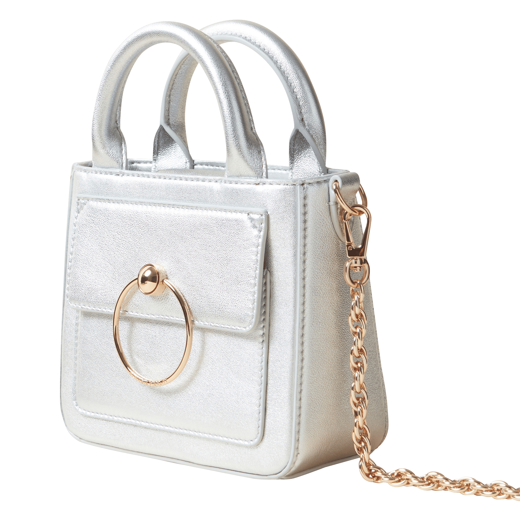 Sac à main en cuir CLAUDIE PIERLOT Argent