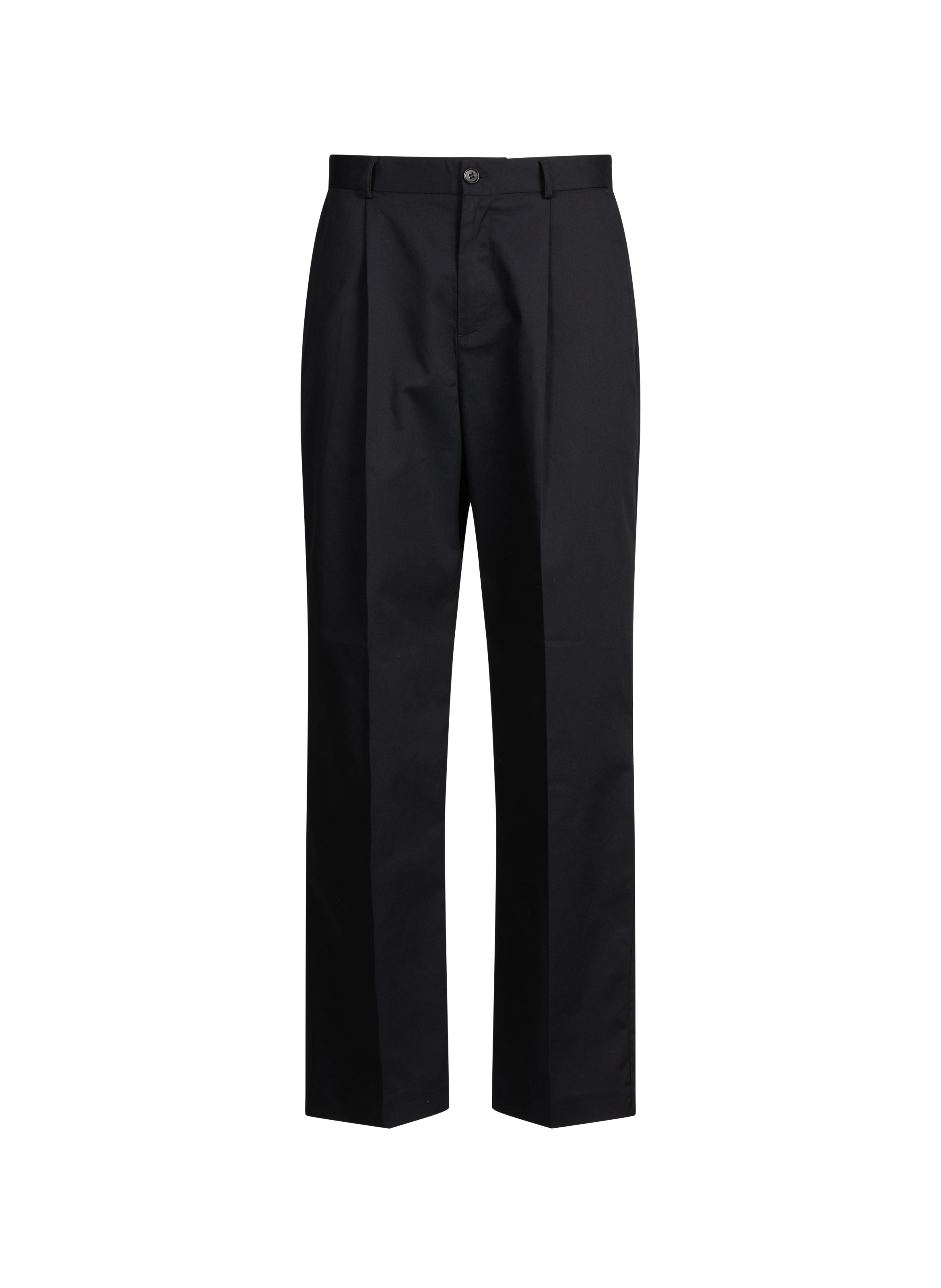 Pantalon Reece à plis en sergé épais LES DEUX Noir