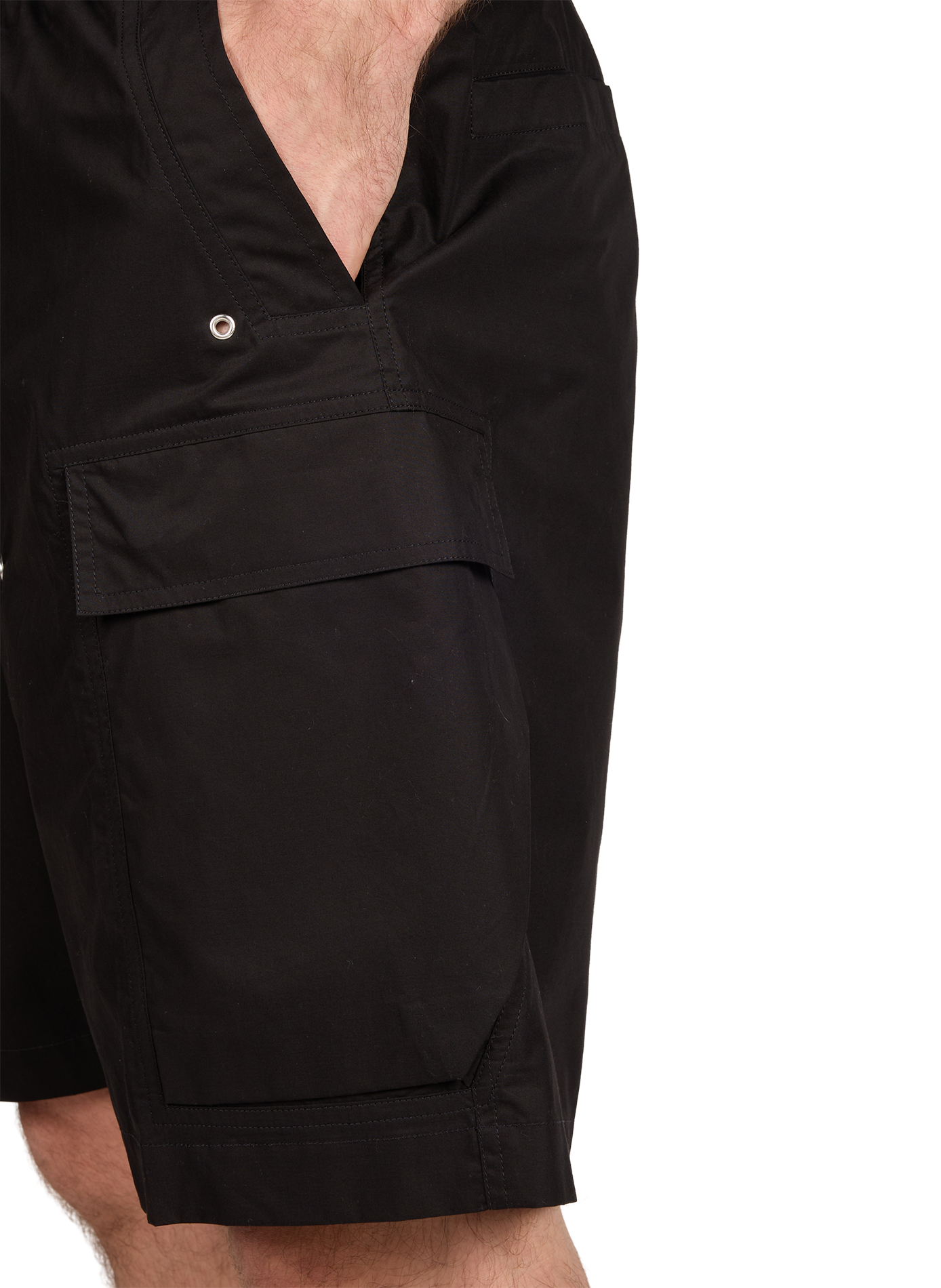 Cotton cargo shorts RICK OWENS Black