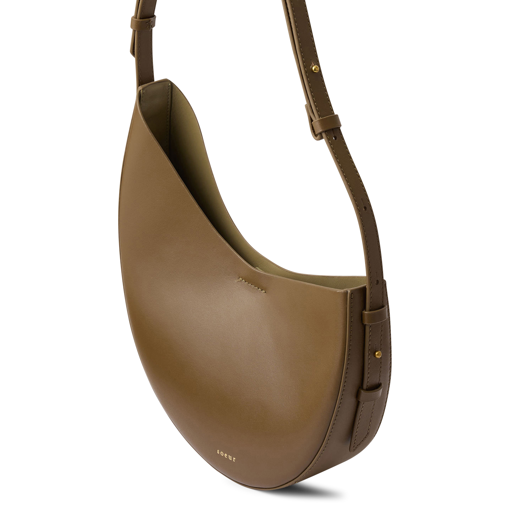 Sac porté épaule en cuir wino SOEUR Marron