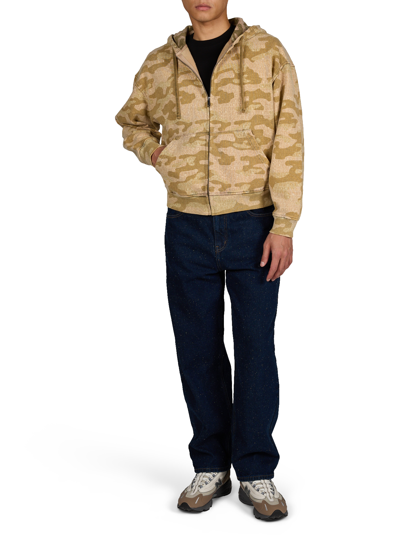 Printed zip-up hoodie DAILY PAPER Grey