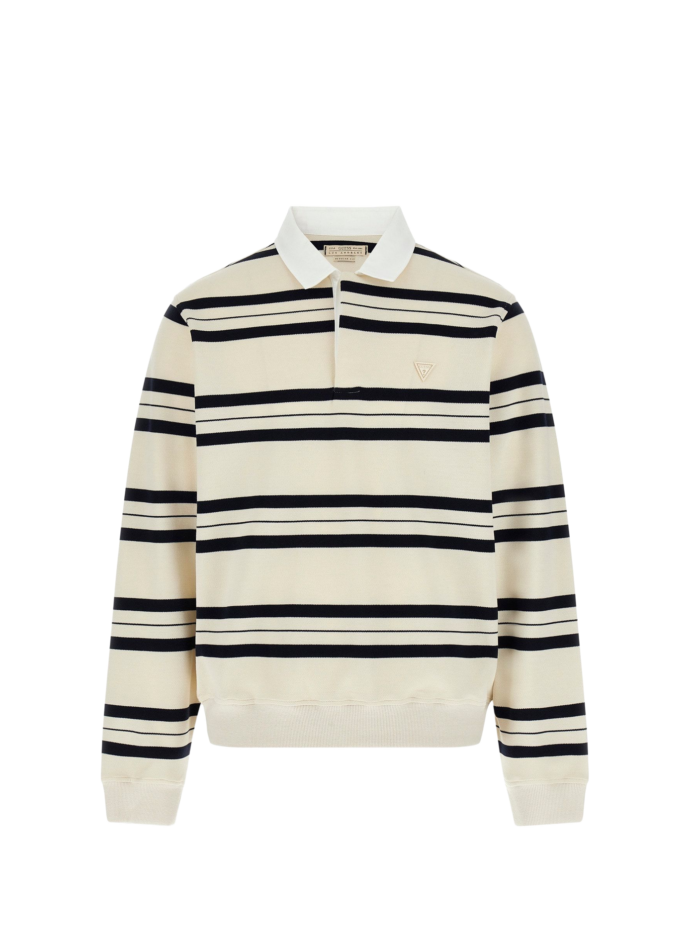 Polo manches longues à rayures GUESS Beige