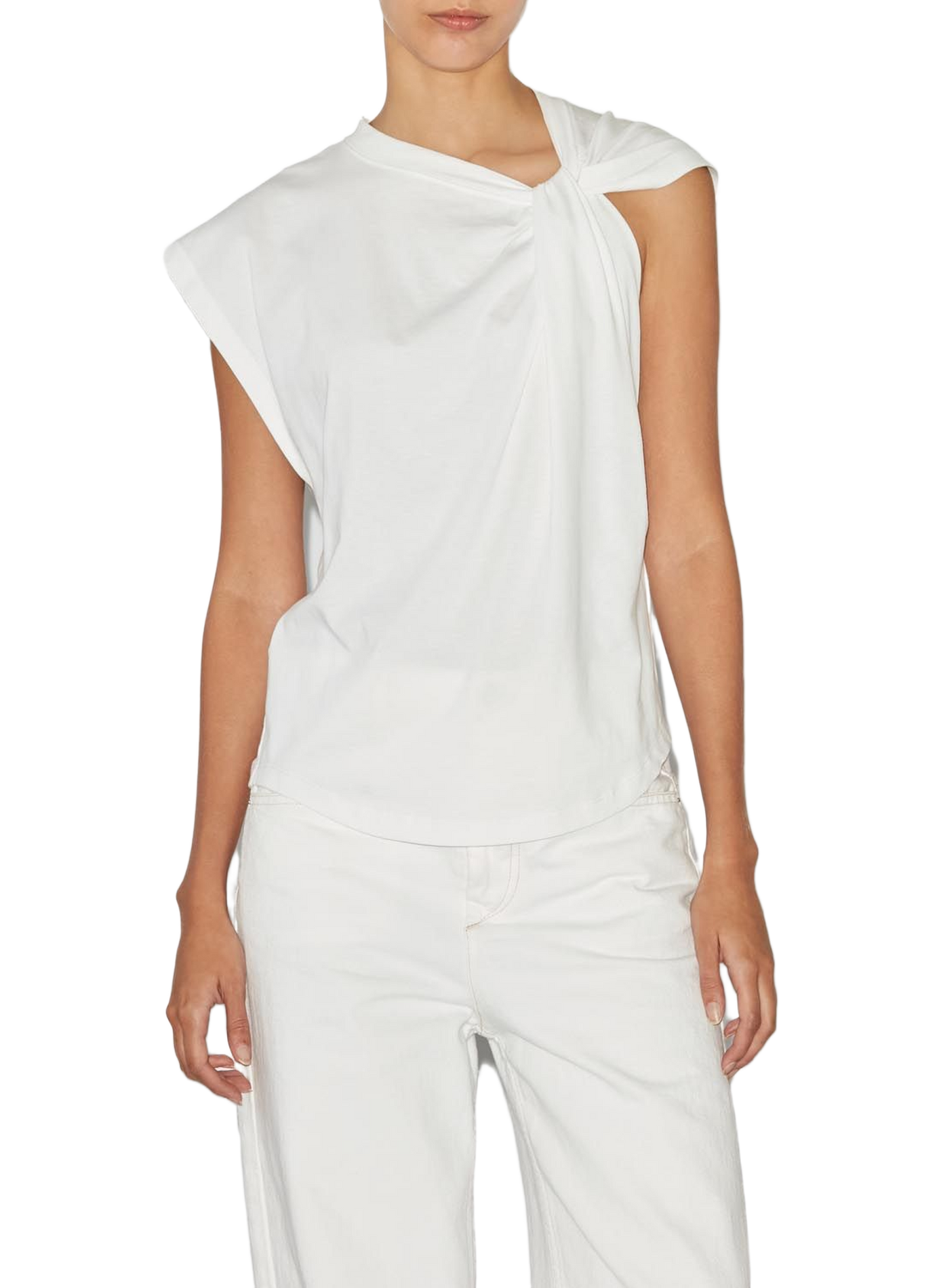 Asymmetrical Nayda cotton T-shirt ISABEL MARANT White