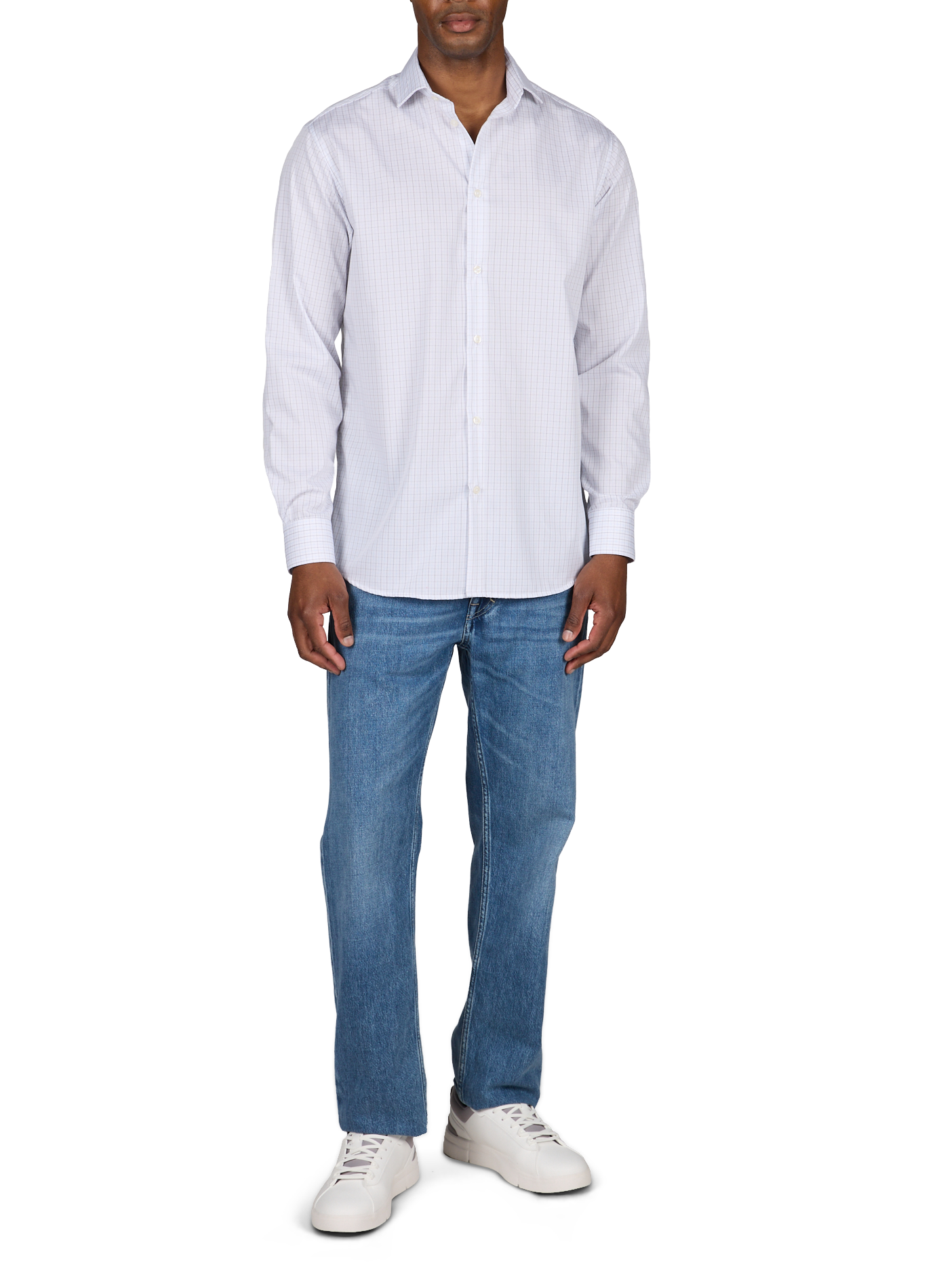 Checked cotton shirt Haro AU PRINTEMPS PARIS Blue