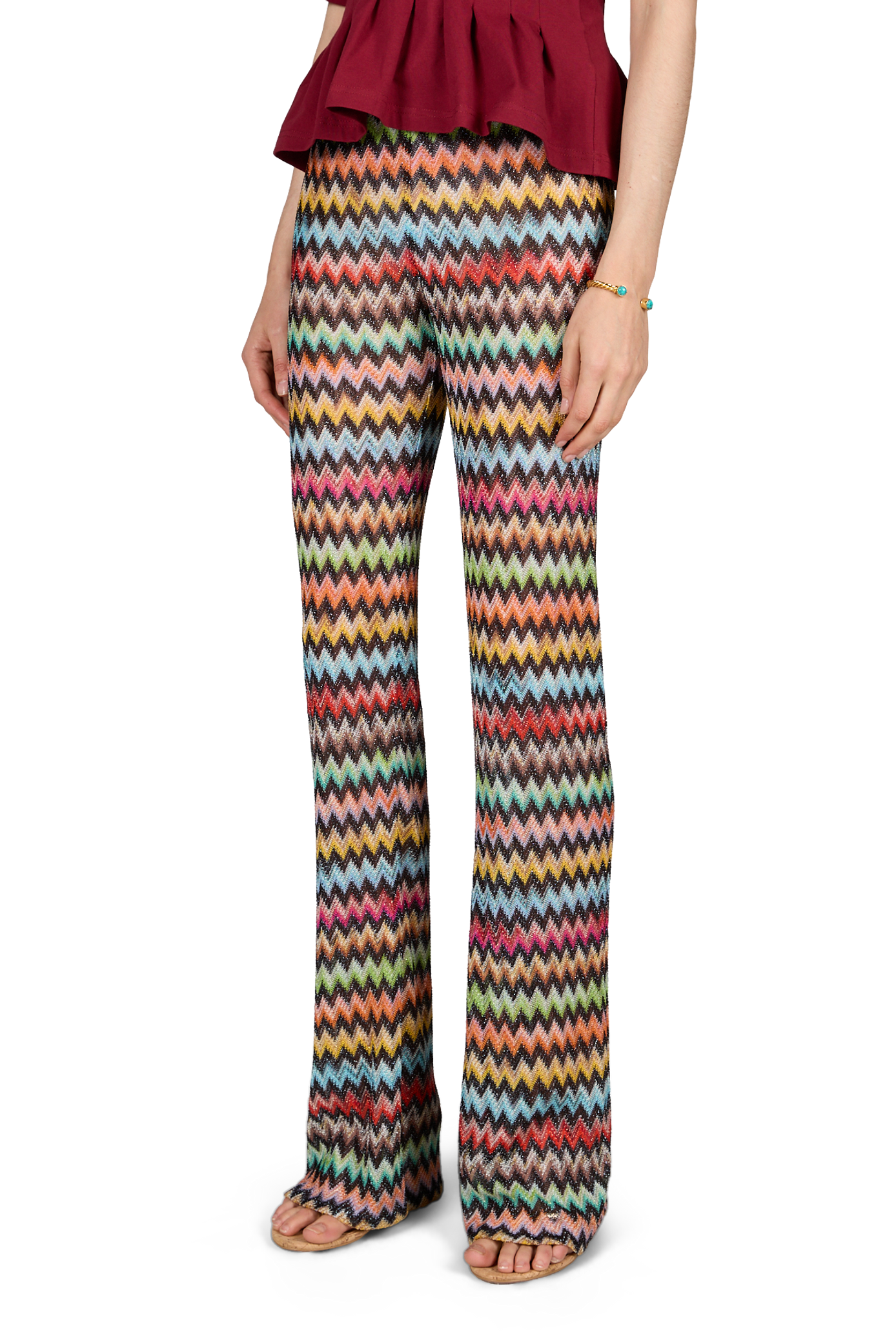 Shiny Striped Knit Beach Pants MISSONI Multicolour