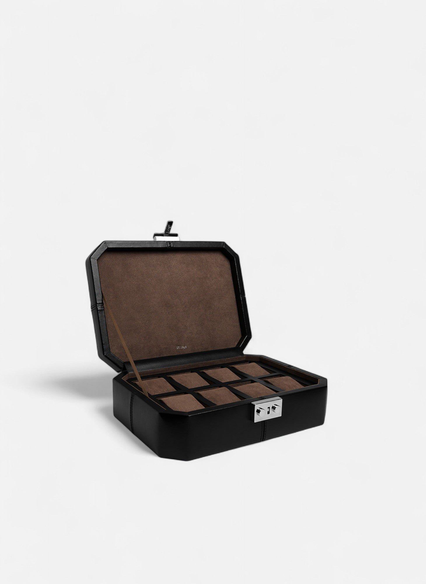 Coffret 8 montres fermoir t en cuir LE TANNEUR Noir