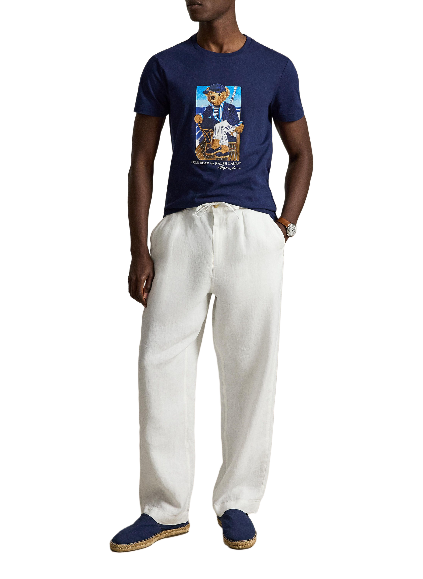 T-shirt imprimé en coton POLO RALPH LAUREN Bleu