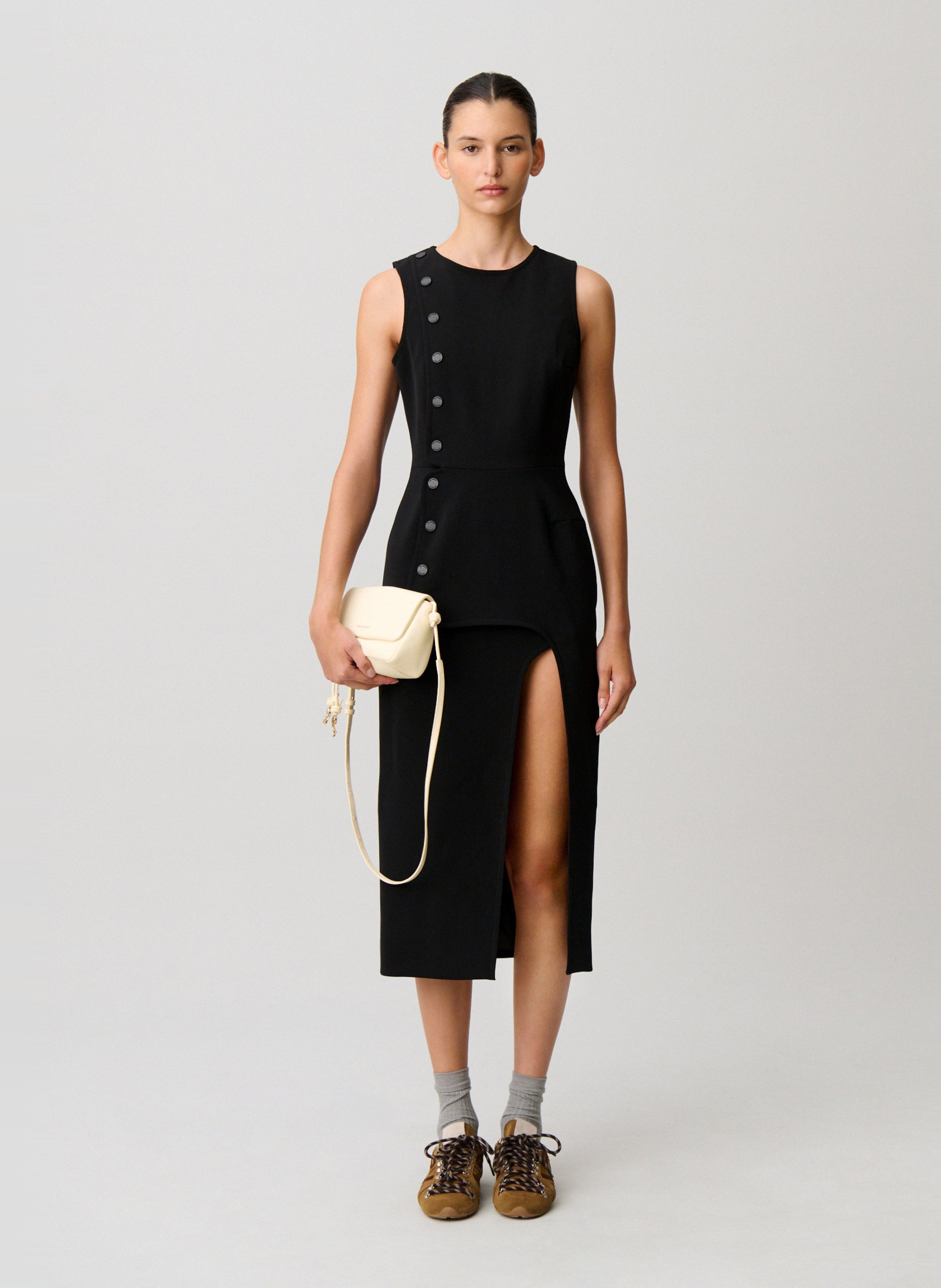 Robe longue col rond renata CLAUDIE PIERLOT Noir